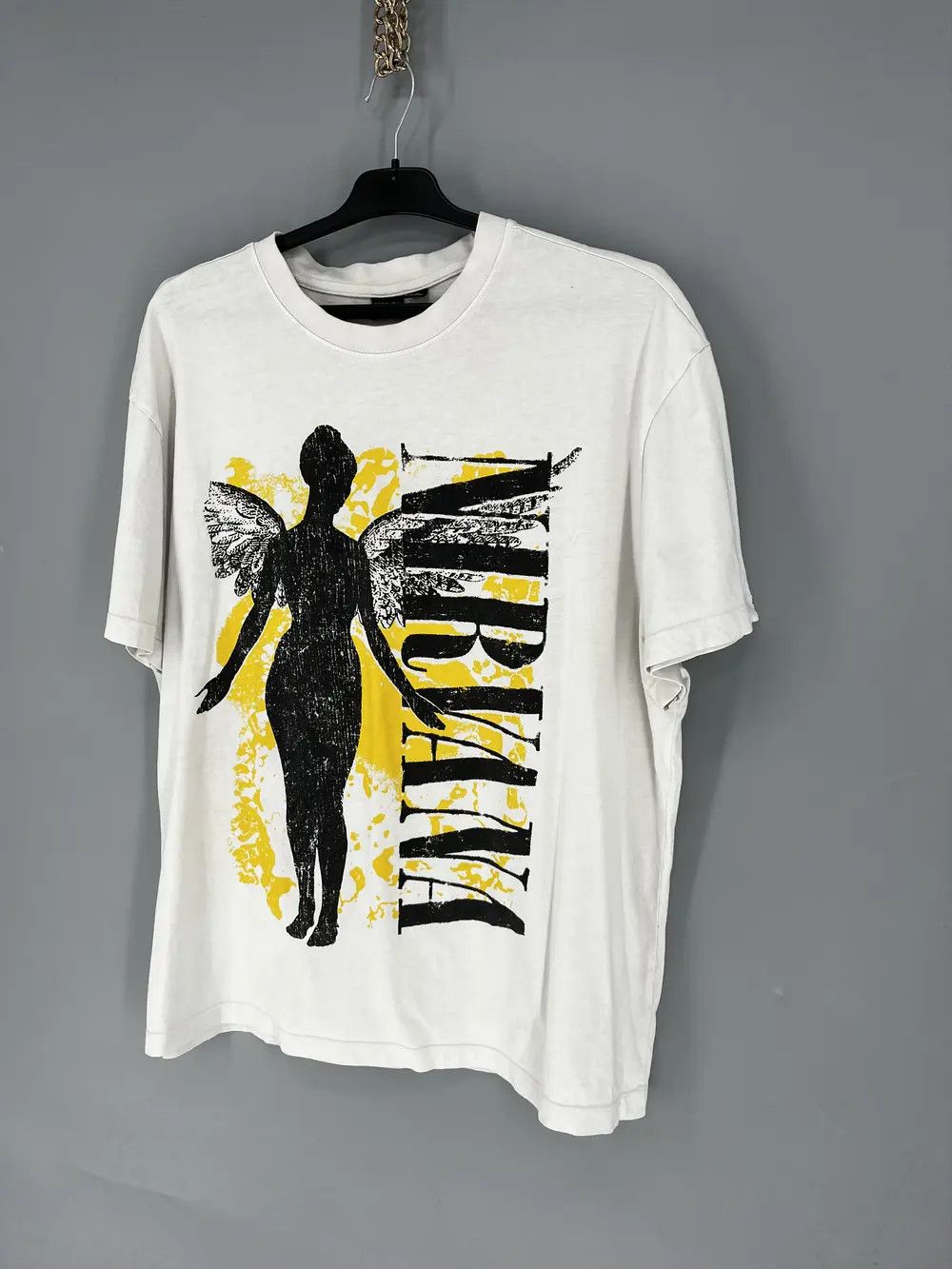 Band Tees Utero Nirvana Angel Album Cover Band Tee T-Shirt Small Size US L / EU 52-54 / 3 - 3 Thumbnail