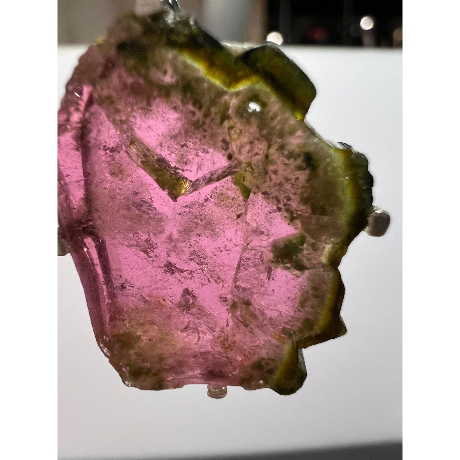 Other NEW Watermelon tourmaline slice 925 pendant 3.83 grams Size ONE SIZE - 9 Thumbnail