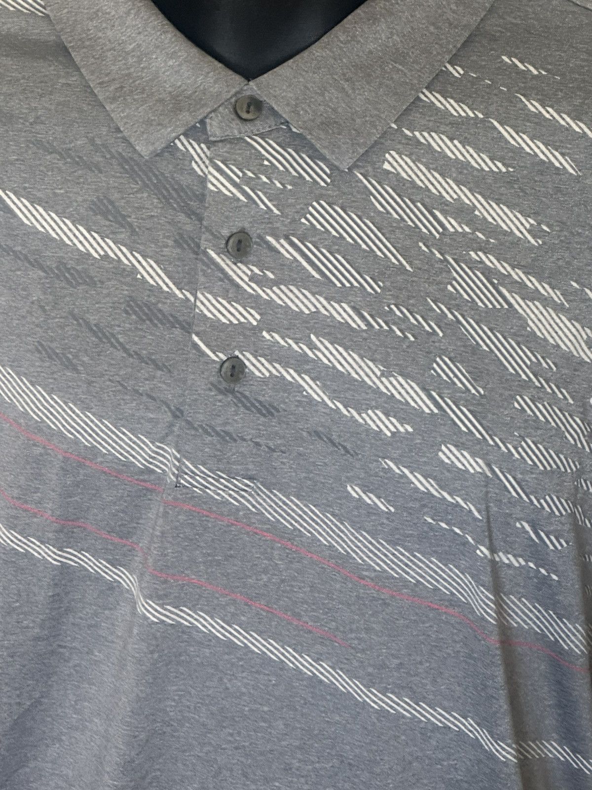Hogan Men’s used Grey Ben Hogan grey striped polo golf shirt size Size US XXL / EU 58 / 5 - 2 Thumbnail