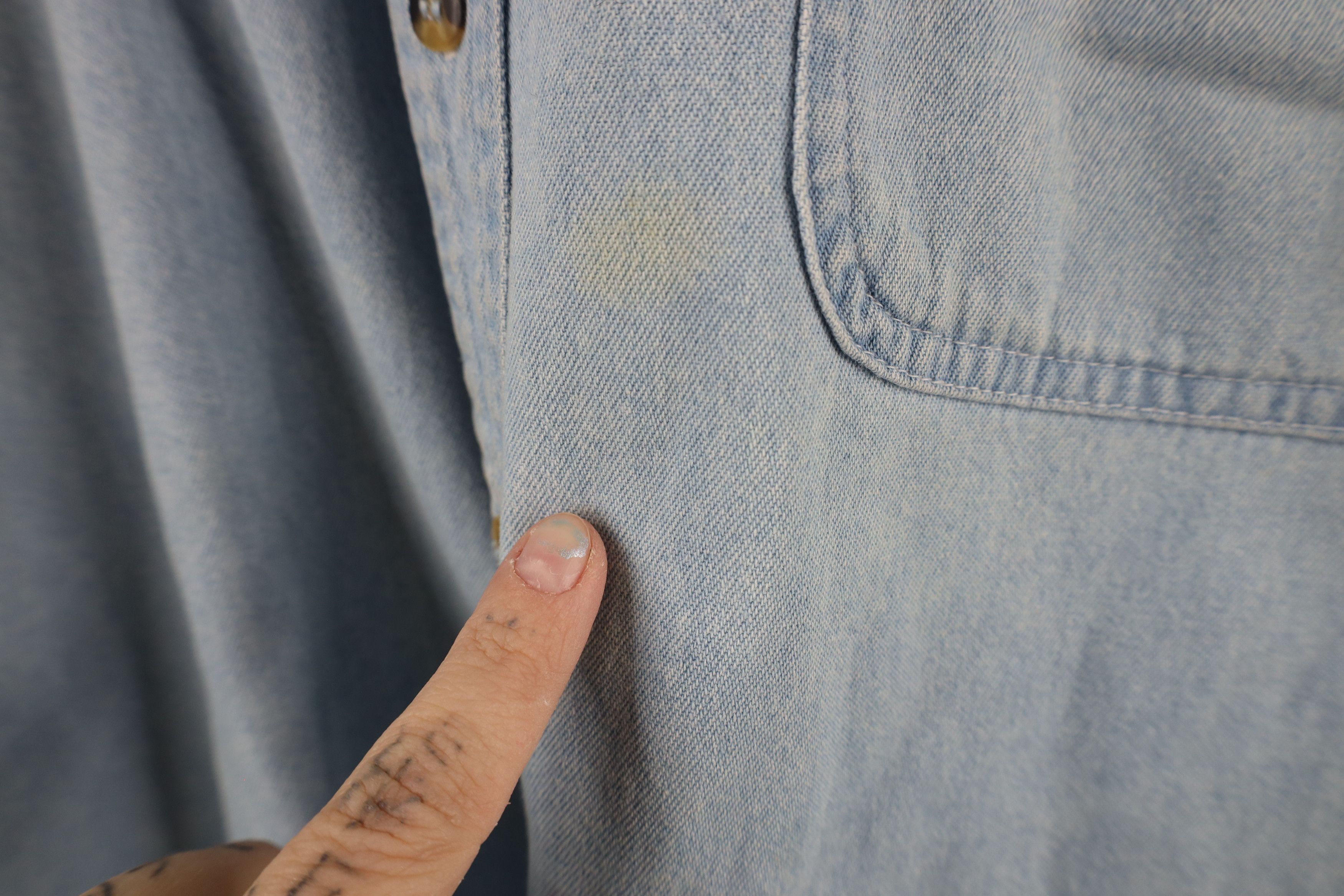 Vintage Vintage 90s Streetwear Last Frontier Denim Button Shirt Size US L / EU 52-54 / 3 - 6 Thumbnail