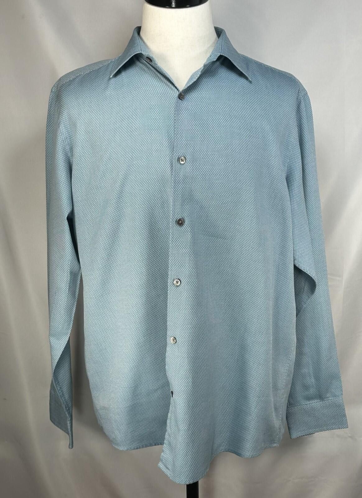 Banana Republic Banana Republic 100% Cotton Classic Fit Button Up Teal Men L Size US L / EU 52-54 / 3 - 1 Thumbnail