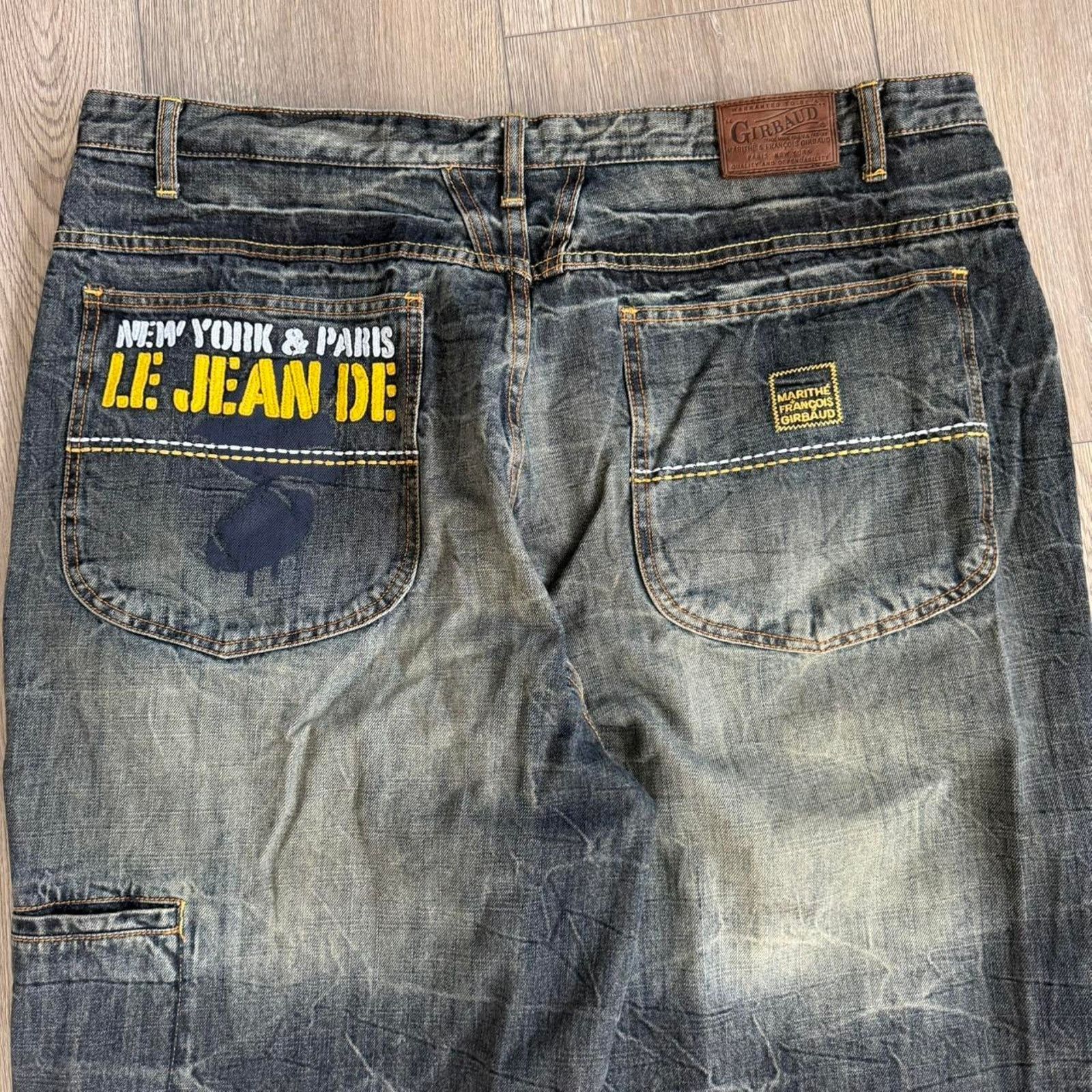 Marithe + Francois Girbaud Vintage MFG super baggy embroidered jeans Size US 44 / EU 60 - 2 Thumbnail