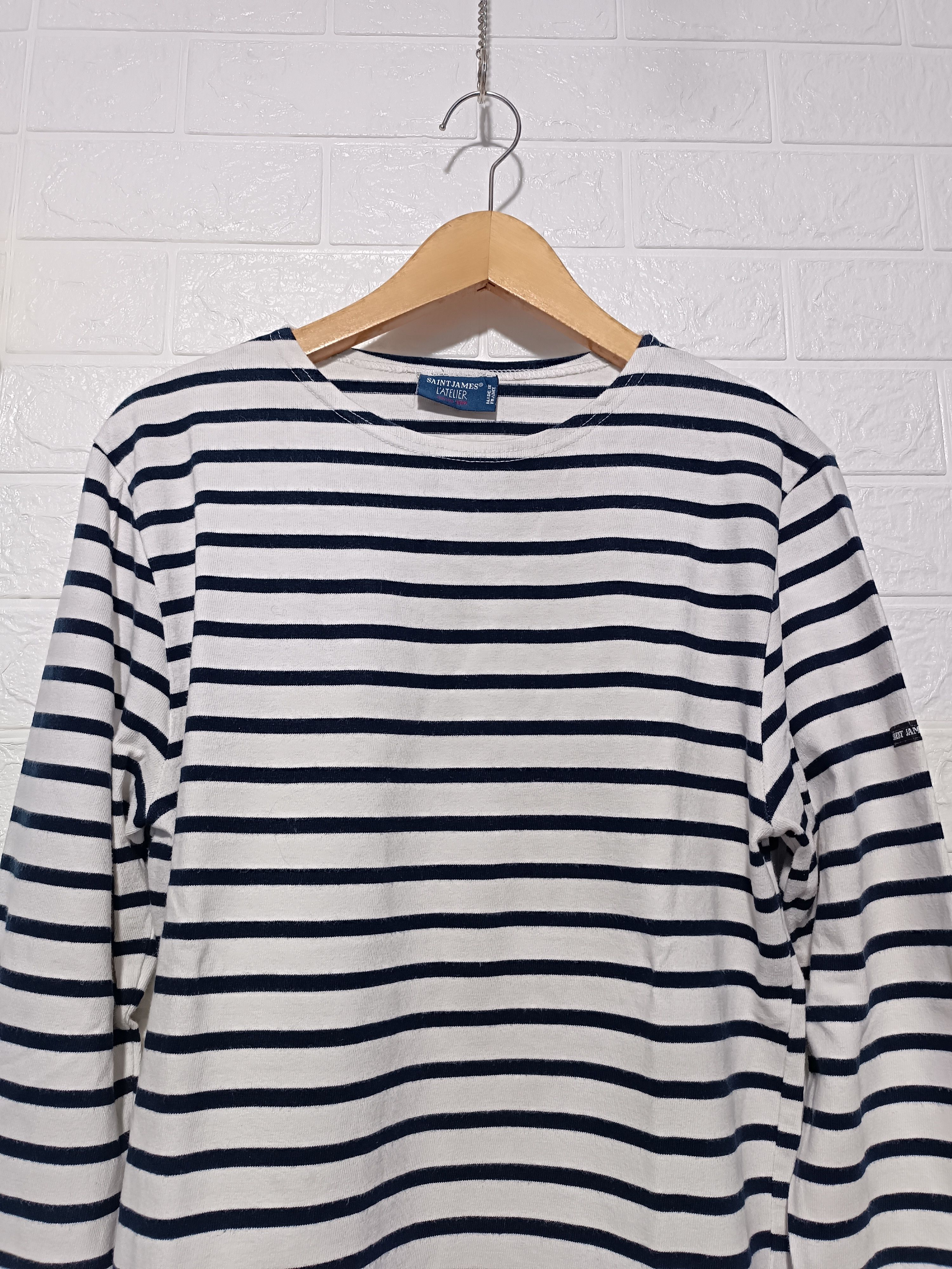 Saint James Saint James L'atelier Long Sleeve Striped Sailor T-shirt Size US M / EU 48-50 / 2 - 3 Thumbnail
