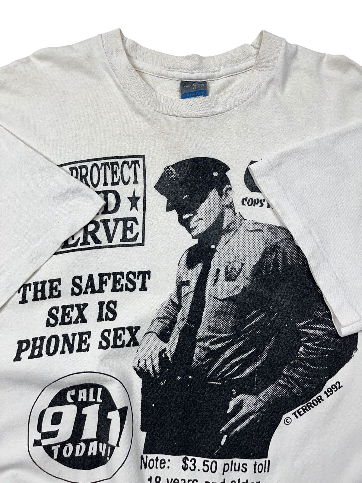 Vintage Vintage 1992 Terror Worldwide Don Rock Cops With Attitudes T Size US XL / EU 56 / 4 - 2 Thumbnail