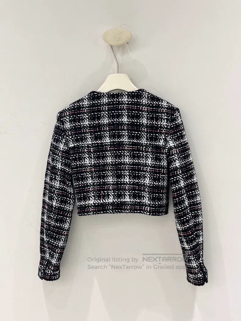 Chanel Chanel Black and pink diamond button short coat Size XXS / US 00 / IT 34 - 2 Thumbnail