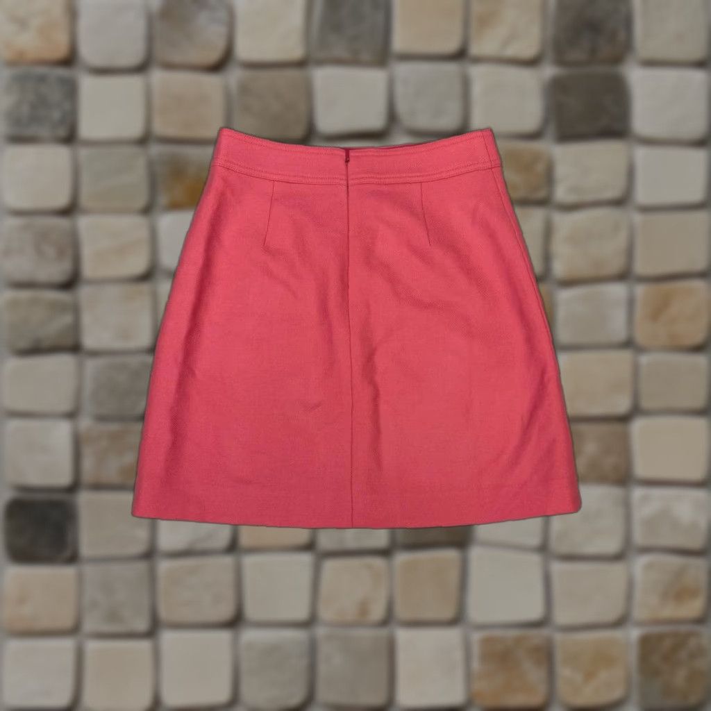 J.Crew J Crew Princess Double Serge Wool Mini Skirt Women 2 Pink Lined Pencil Back Zip Size 26" / US 2 / IT 38 - 1 Thumbnail