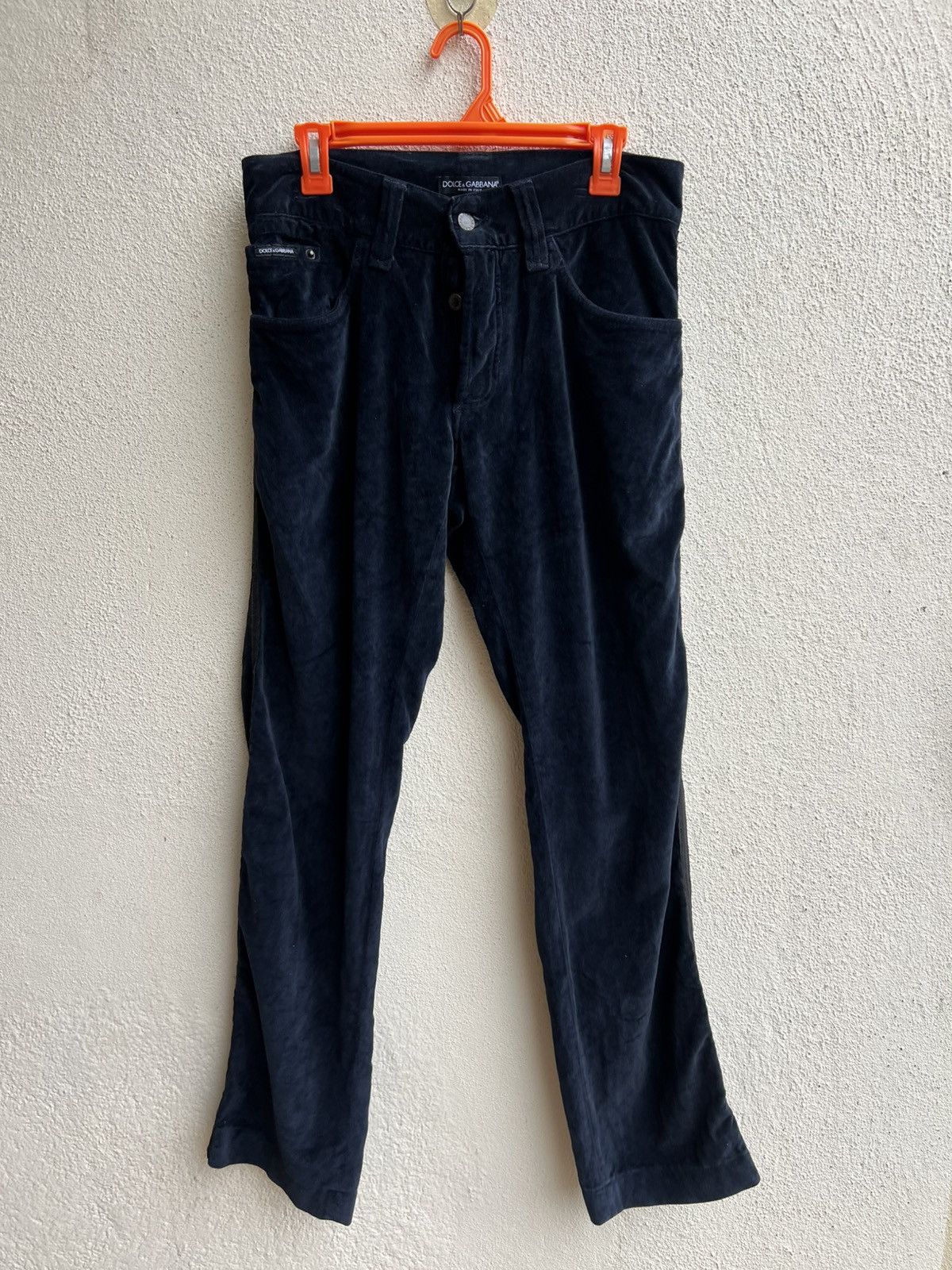 Dolce & Gabbana Dolce & Gabbana Italy Side Striped Velvet Trouser Pant Size US 30 / EU 46 - 21 Thumbnail