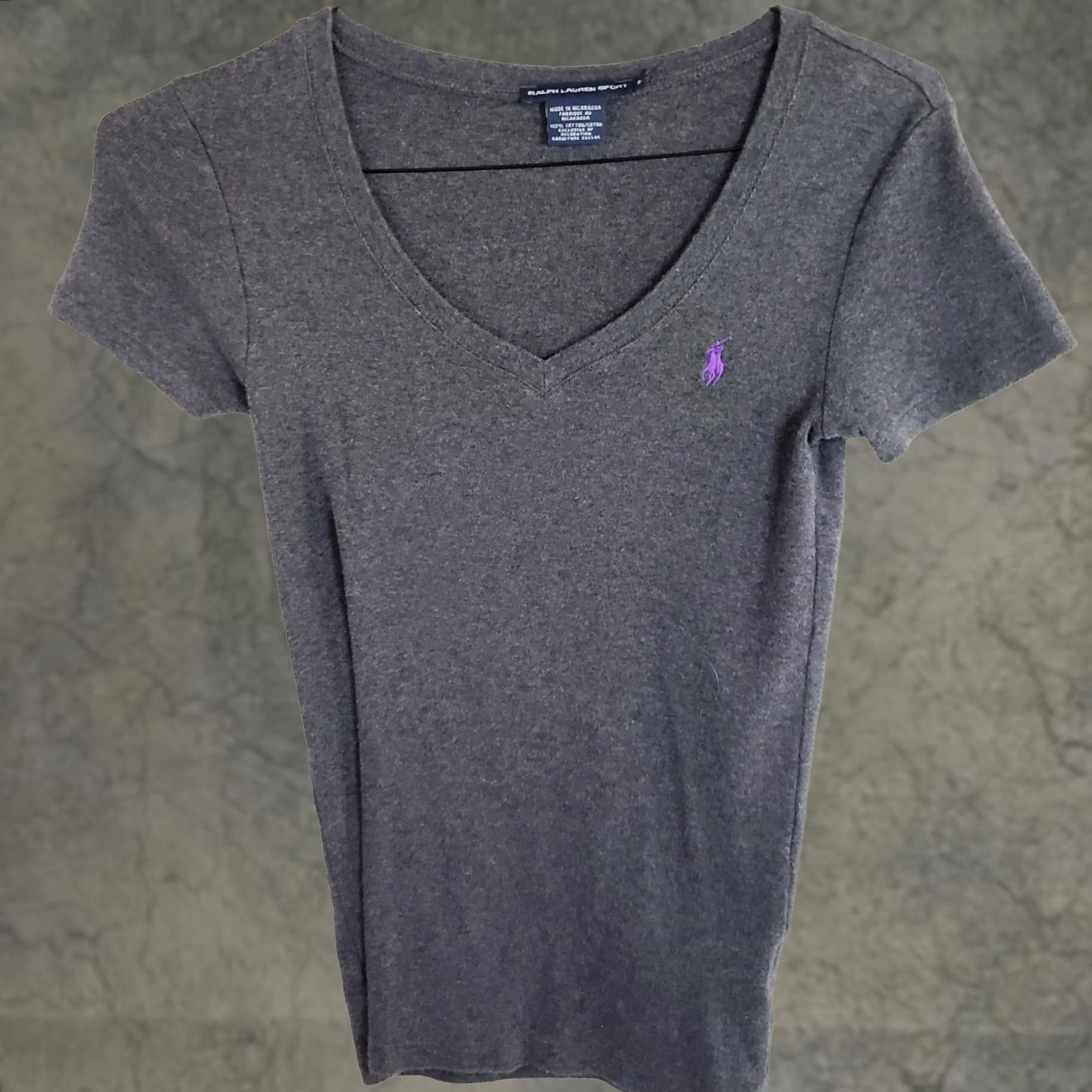Polo Ralph Lauren Polo Ralph Lauren Women's M Dark Gray Sport Top Tee Pony Logo Scoop Neck Size M / US 6-8 / IT 42-44 - 1 Thumbnail