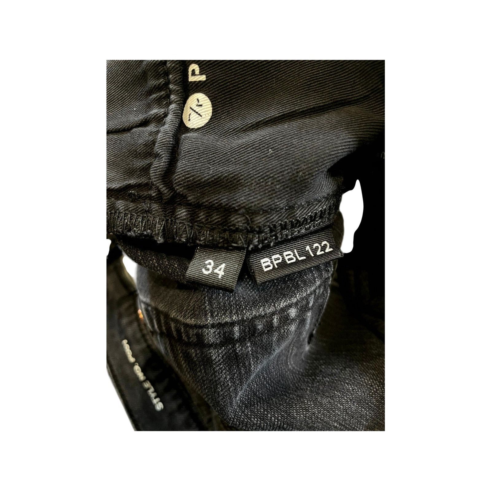 Purple Brand Purple Brand "Paisley Patchwork" Black Wash Jeans Size US 34 / EU 50 - 8 Thumbnail