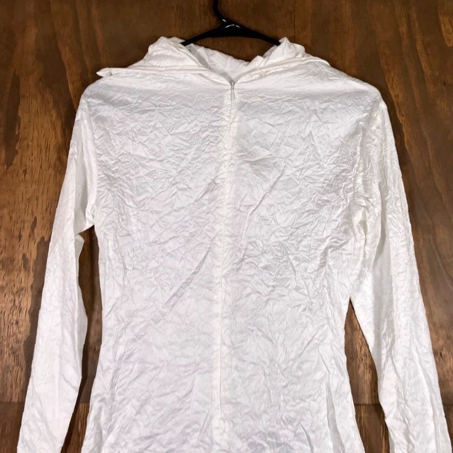 Zara Zara Womens Jacket White Lightweight Zip Up Long Sleeve Viscose Blend XXS Jacket Women 2XS Casual Athletic Outdoor Size XXS / US 00 / IT 34 - 2 Thumbnail