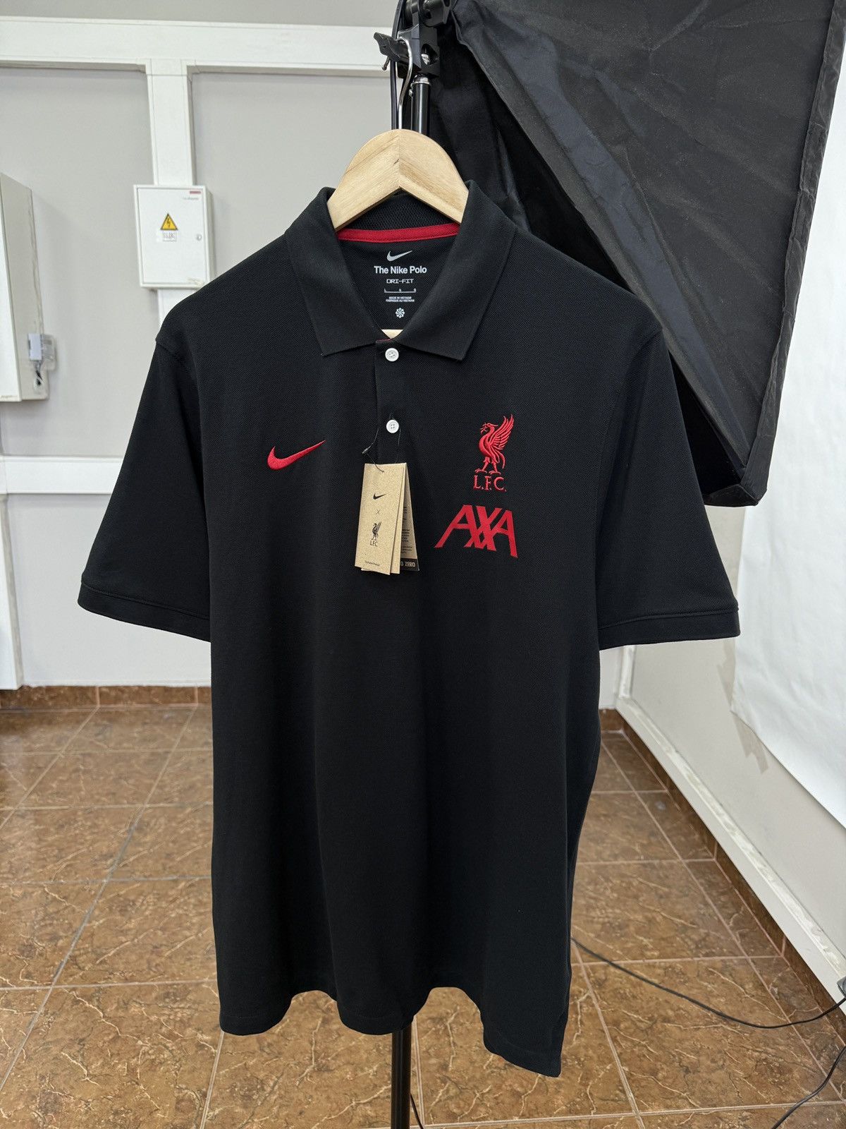 ❗️NEW 🏴󠁧󠁢󠁥󠁮󠁧󠁿 24/25 Nike Liverpool LFC AXA Polo T-Shirt Dri-FIT