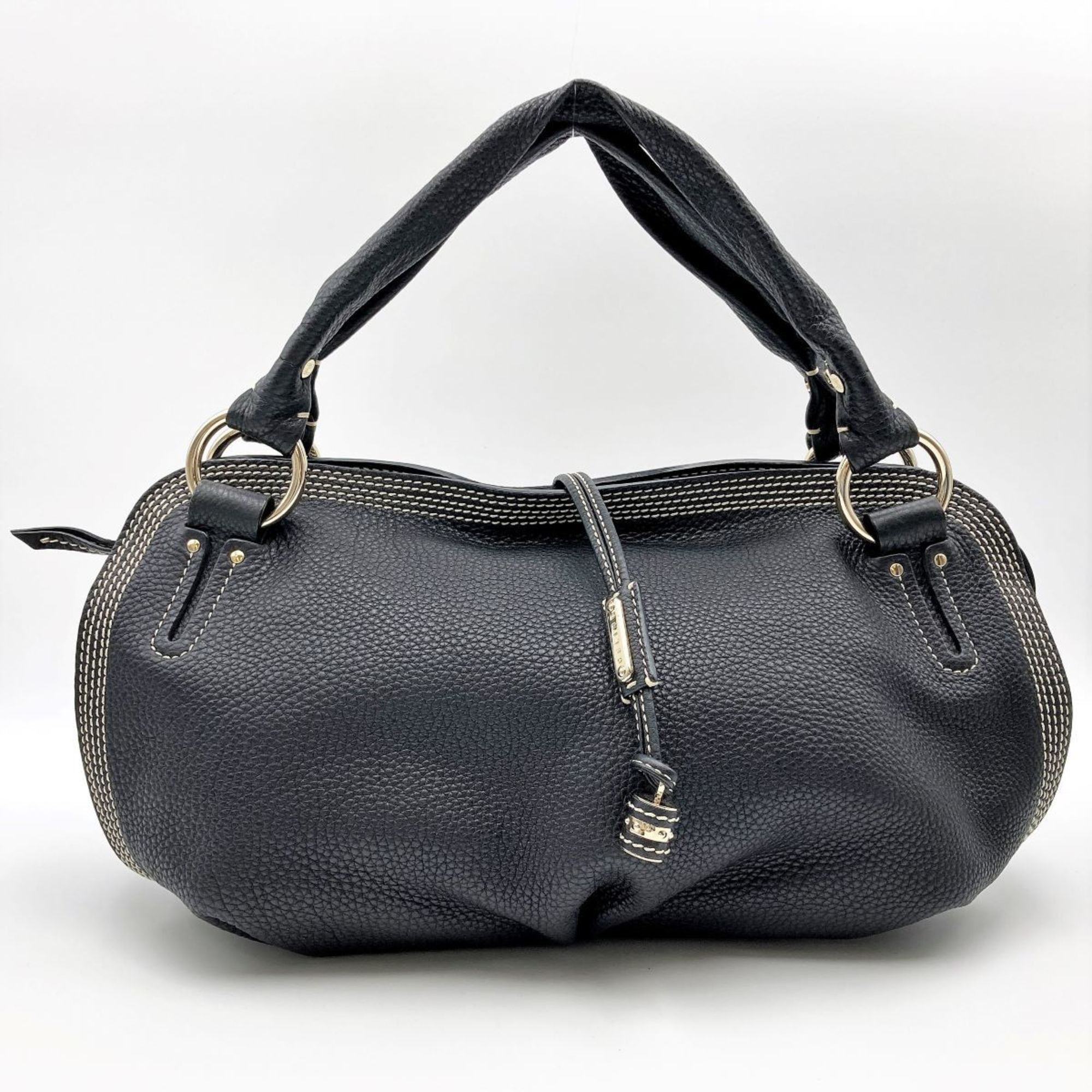 image of Celine Bittersweet Shoulder Bag Handbag Black Leather Ladies, Women's