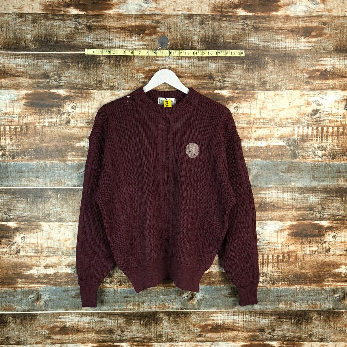Homespun Knitwear × Japanese Brand Greater Green boro ripped distressed Maroon Knitwear #A1849 Size US M / EU 48-50 / 2 - 1 Thumbnail
