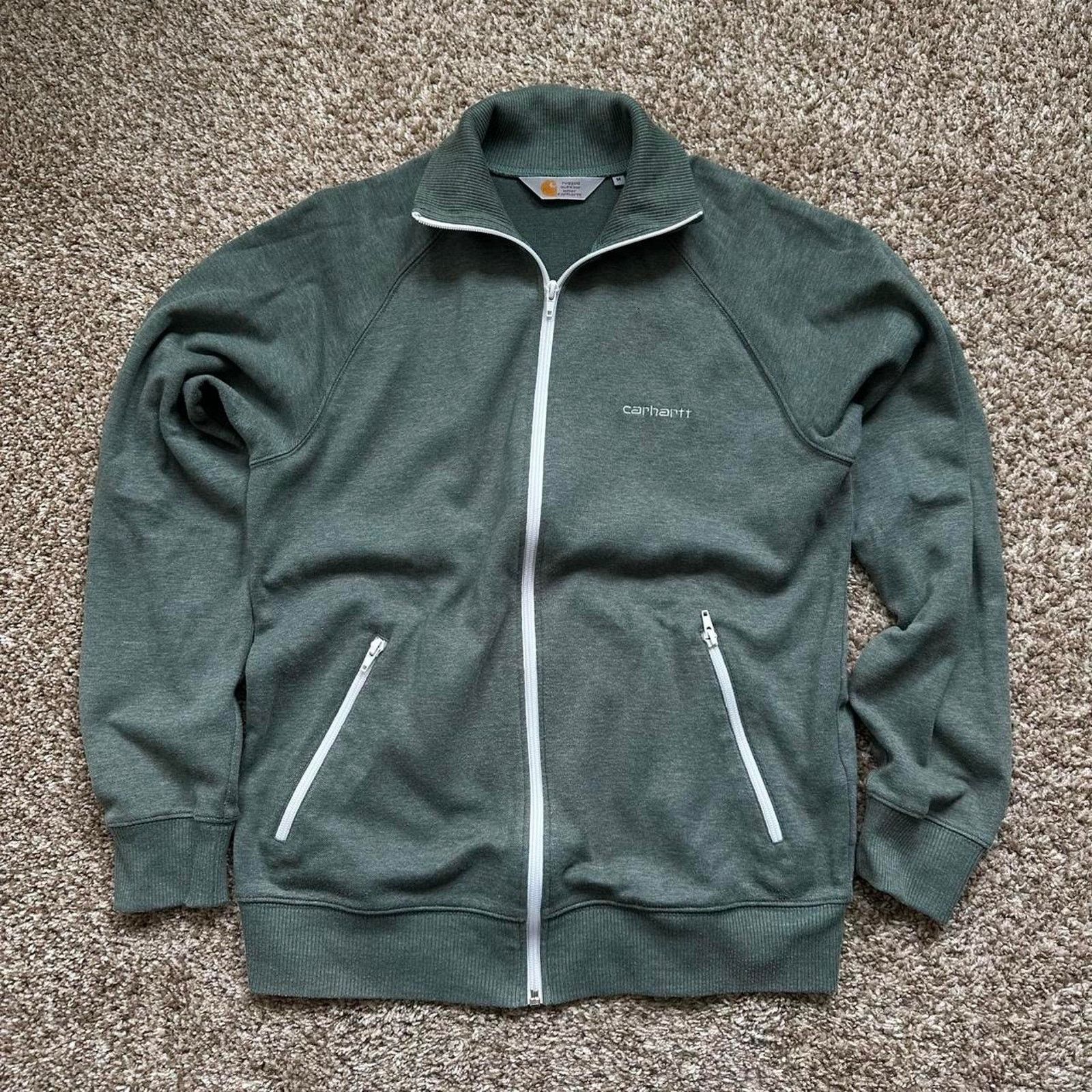 Carhartt Wip Carhartt WIP Green Sporty Track Gym Jacket Zip Sweatshirt Size US M / EU 48-50 / 2 - 1 Thumbnail