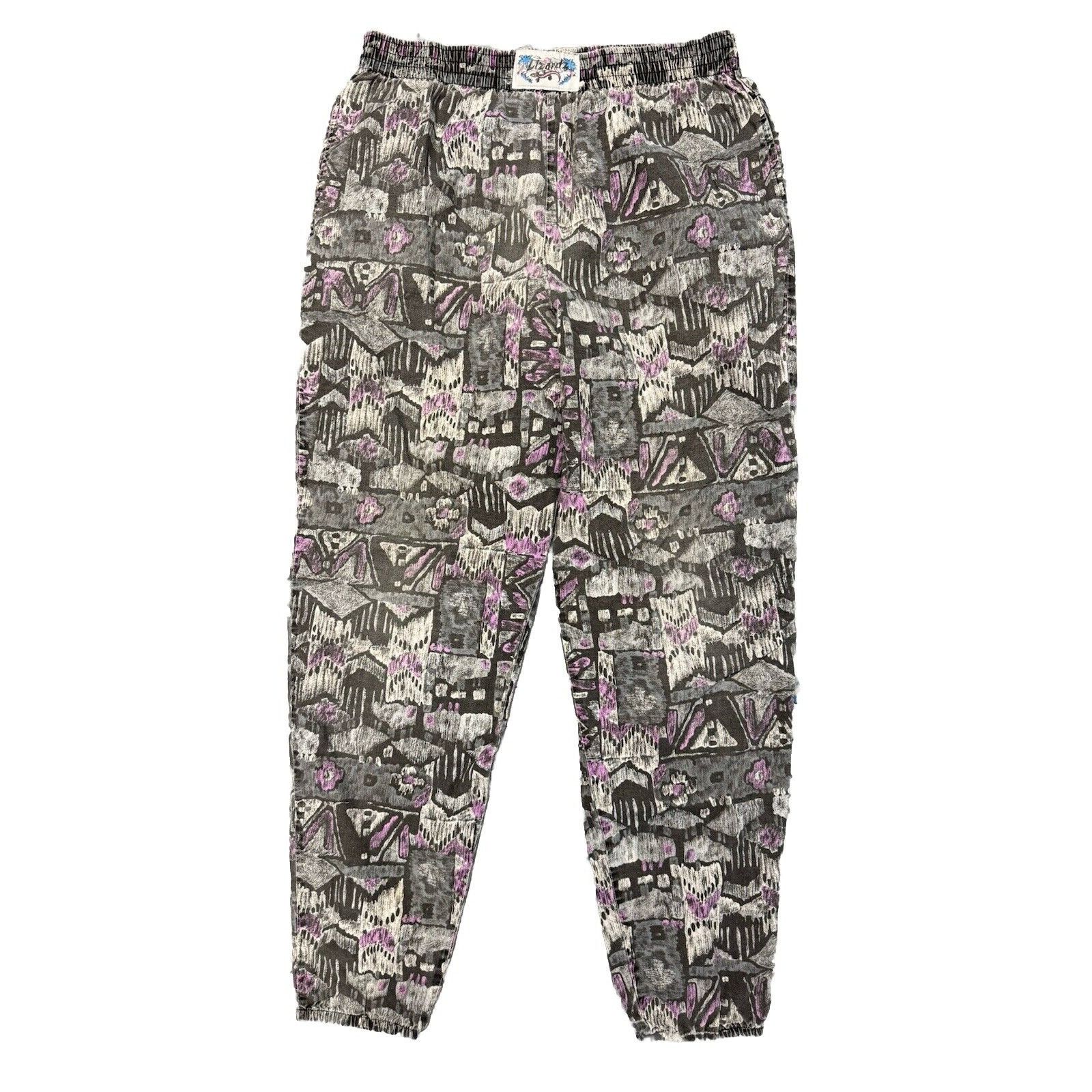 Vintage Vintage Lizardz Pants Baggy 90s Beach Workout Elastic Waist Size US 32 / EU 48 - 1 Thumbnail
