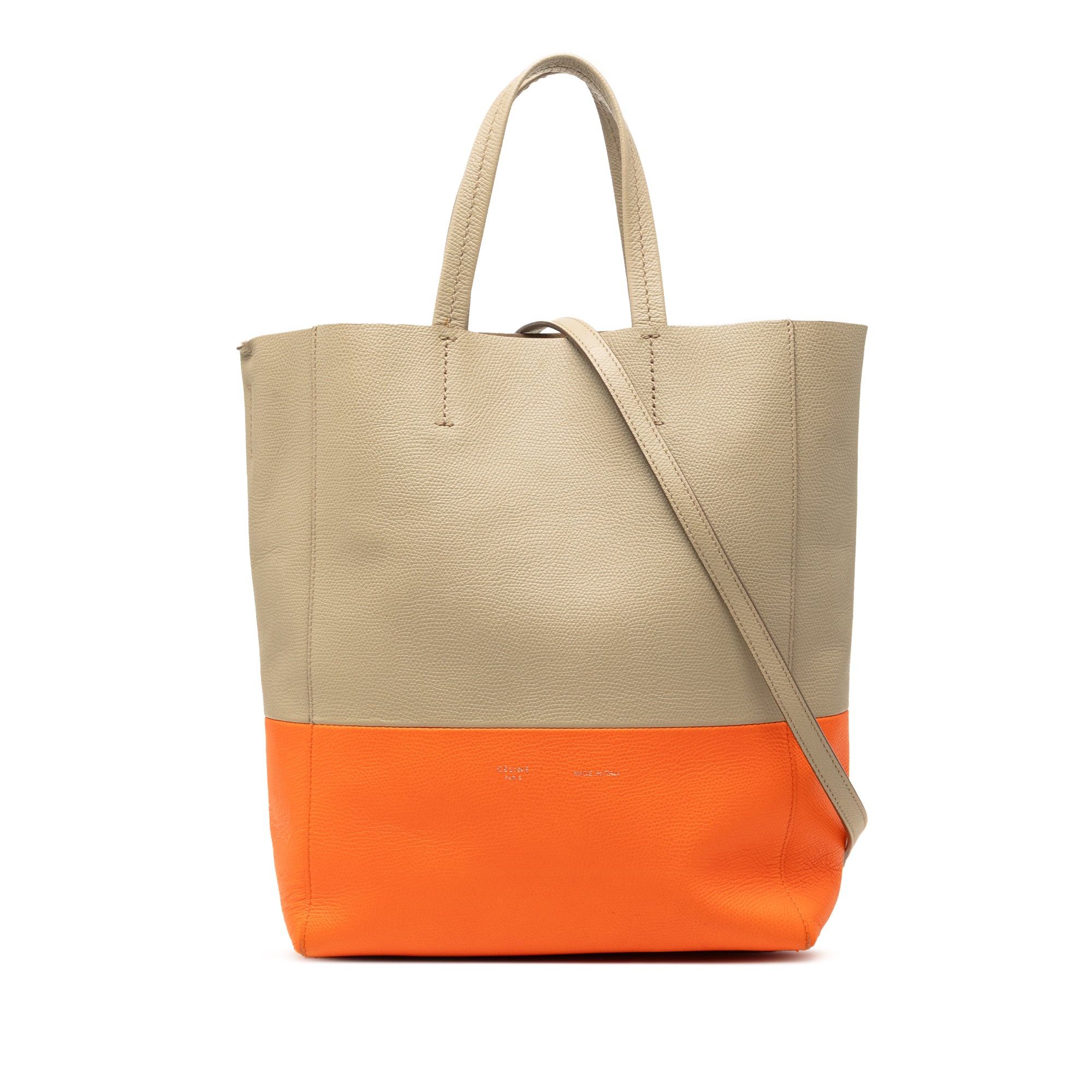 Celine Small Bicolor Leather Vertical Cabas Size ONE SIZE - 1 Thumbnail