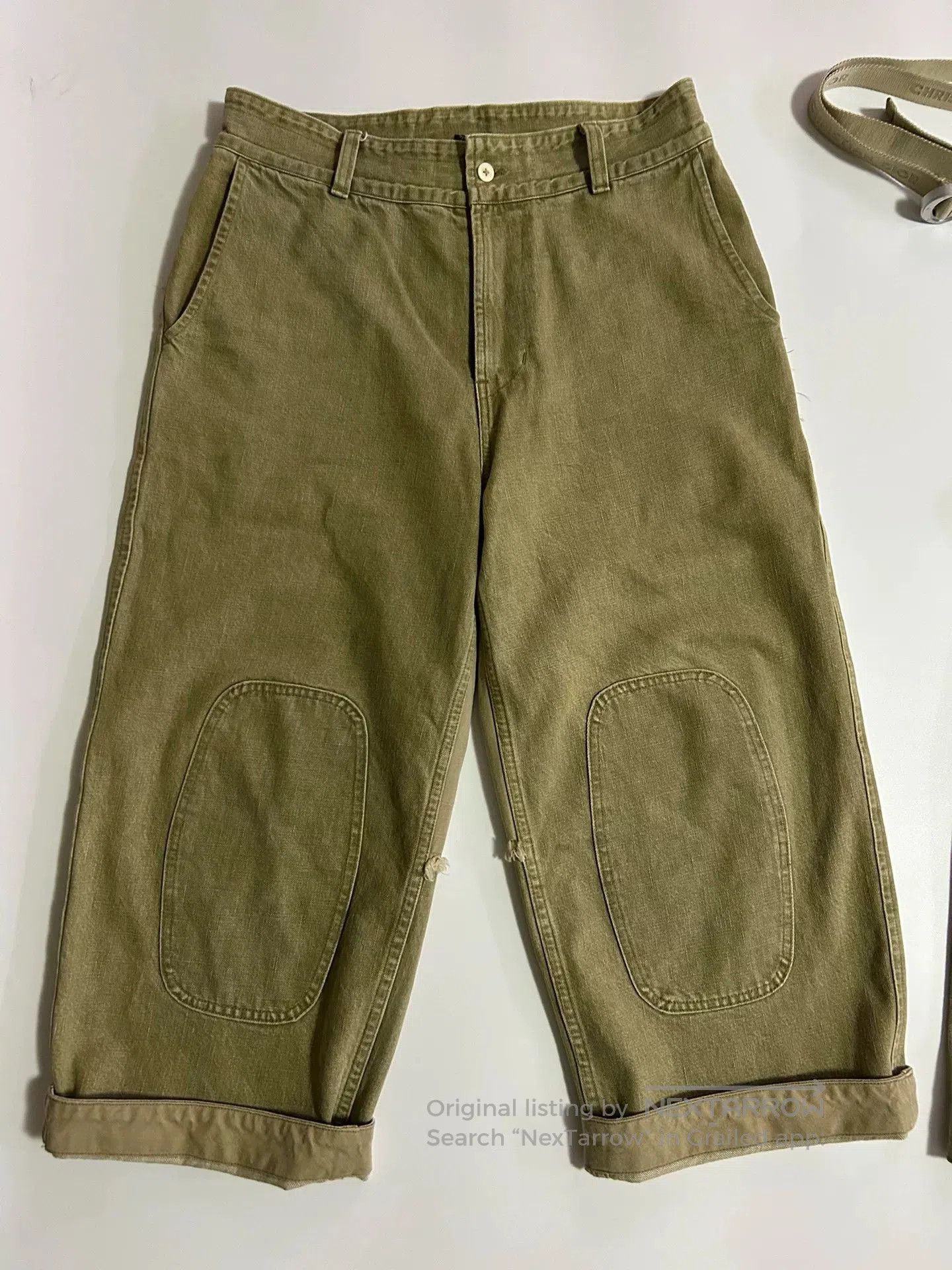 Porter Classic olive green relaxed fit denim pants. Size US 28 / EU 44 - 2 Thumbnail