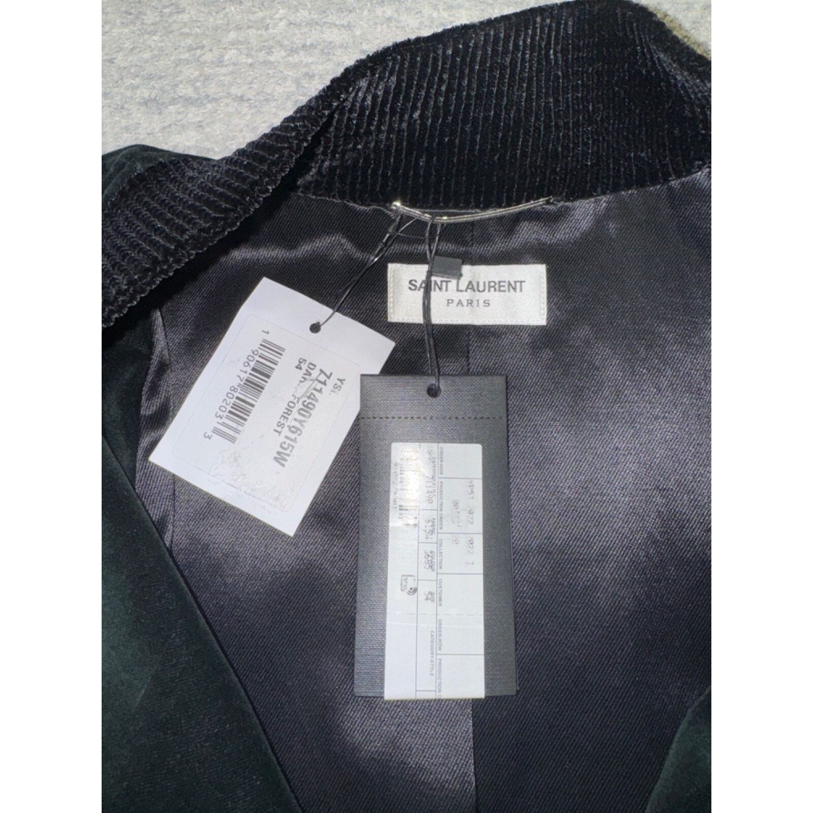 Yves Saint Laurent Saint Laurent Paris Teddy Green Velvet Bomber Jacket 54 Size US L / EU 52-54 / 3 - 14 Thumbnail