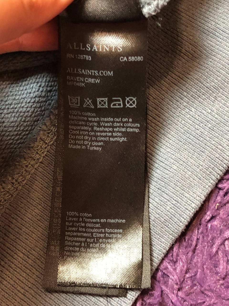Allsaints vintage Y2K gray Sweatshirt Allsaints size S streetwear Size US S / EU 44-46 / 1 - 4 Thumbnail