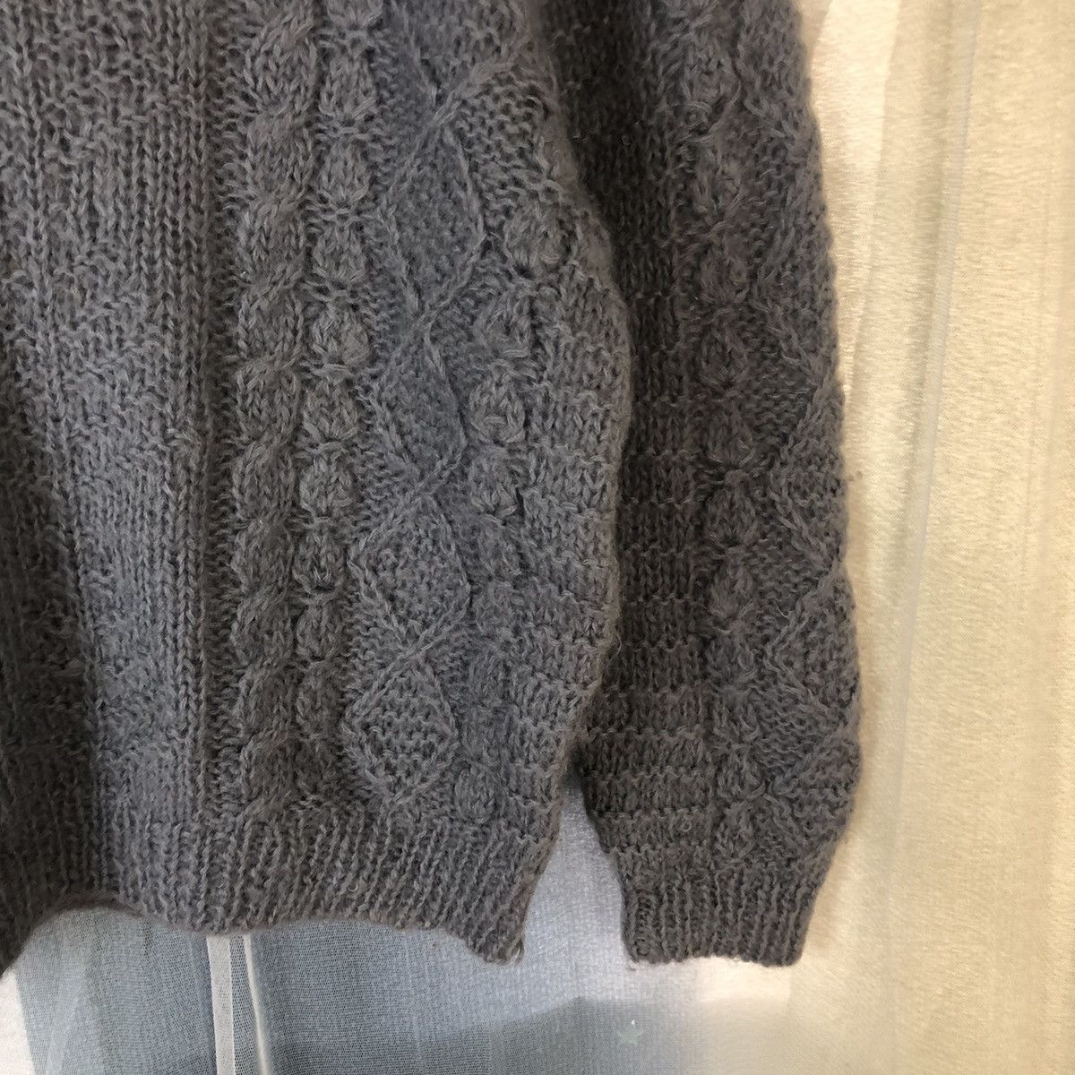 Aran Isles Knitwear Perendale Grey Shag Shaggy Fur Mohair Knitwear #7407 Size US S / EU 44-46 / 1 - 7 Thumbnail