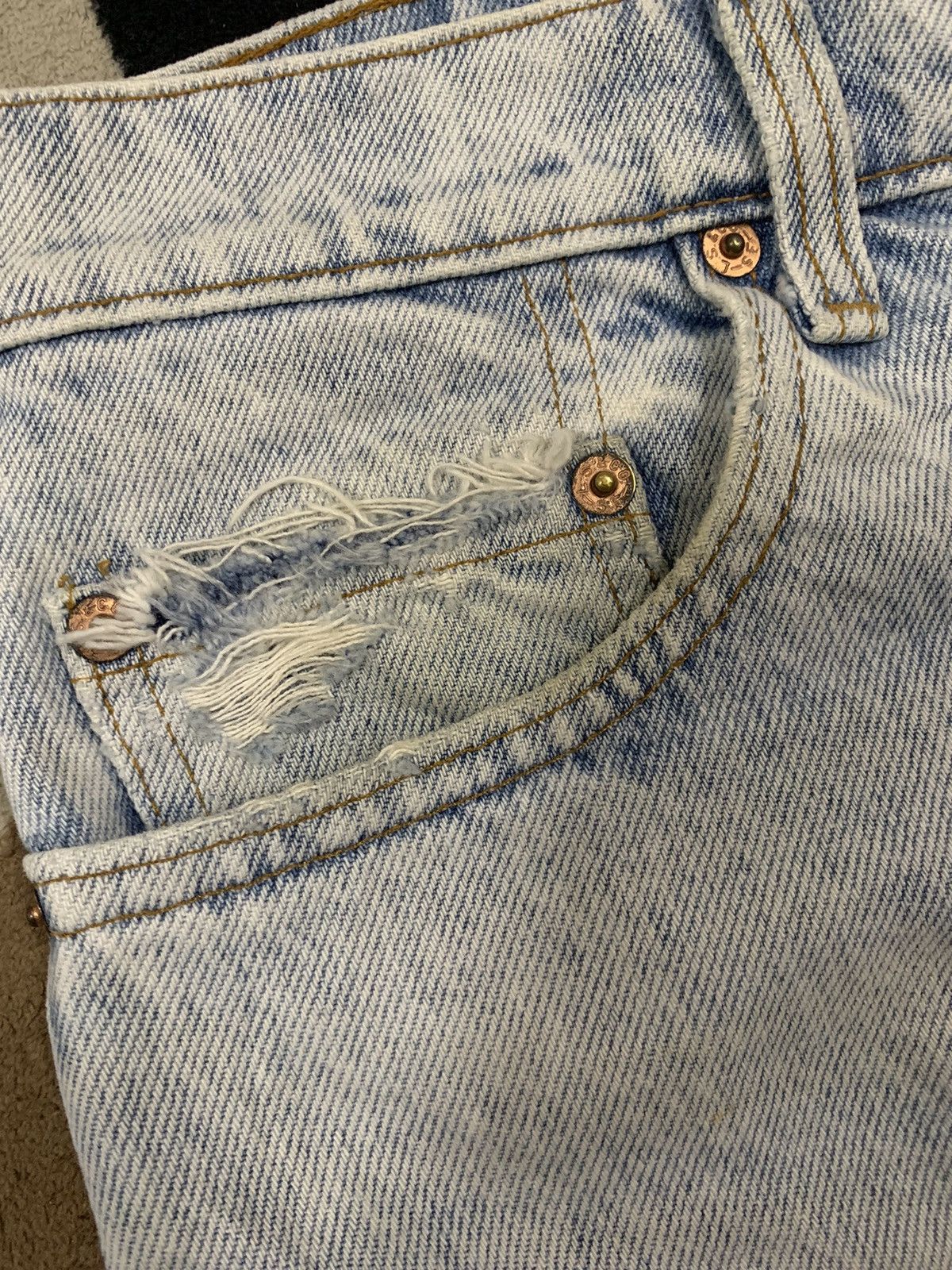 Levi's Vintage 80s Levis 610 Flame Printed Jeans like Gallery Dept. Size US 30 / EU 46 - 6 Thumbnail