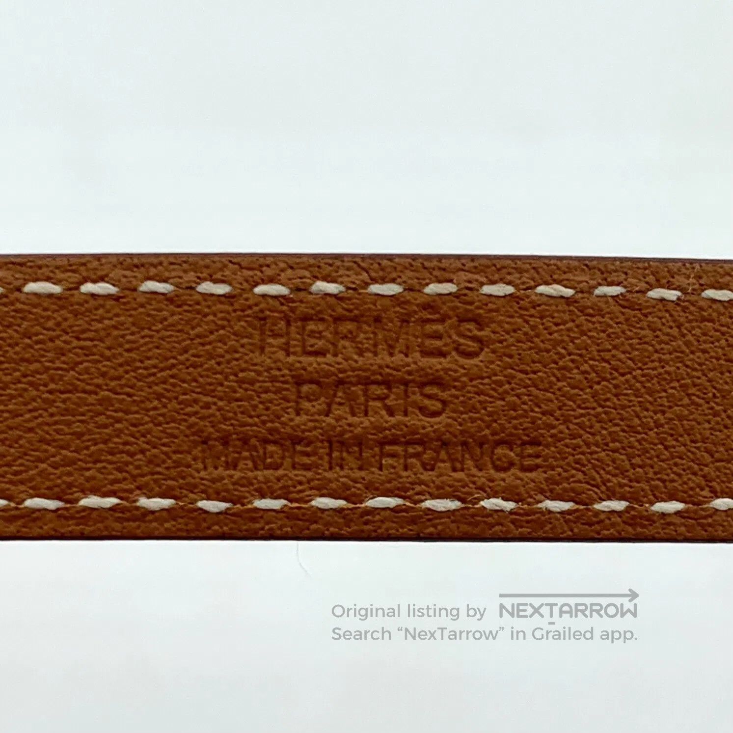 Hermes Hermes Dark Brown Calfskin Double Circle Design Bracelet| Size ONE SIZE - 7 Thumbnail