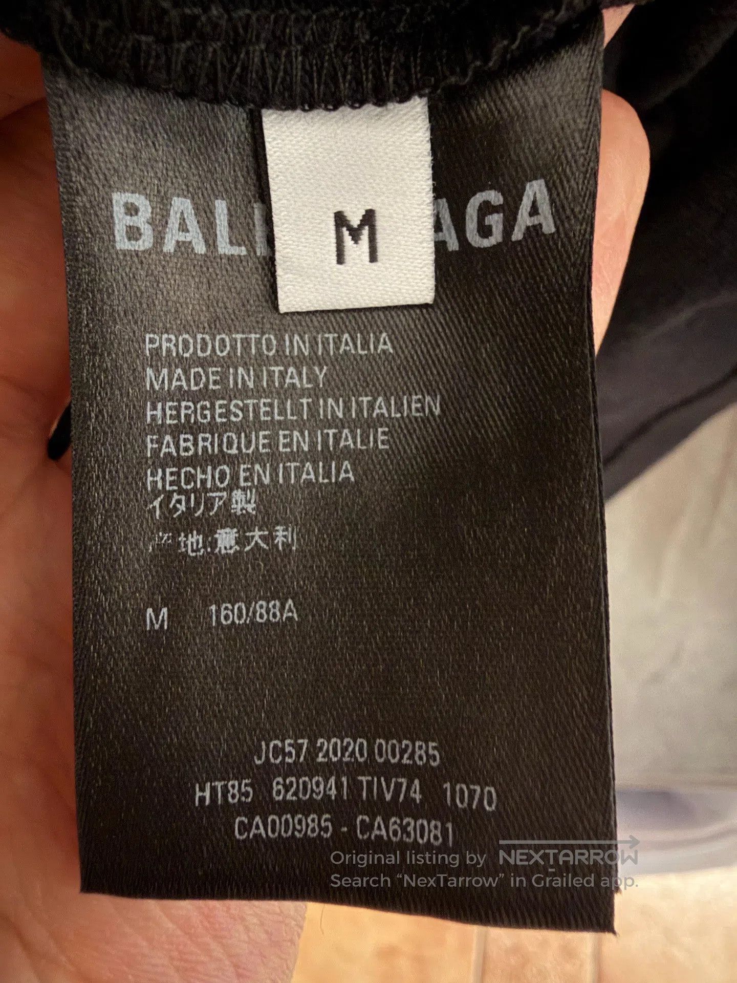 Balenciaga Balenciaga T-shirt with lettering print| Size US M / EU 48-50 / 2 - 4 Thumbnail