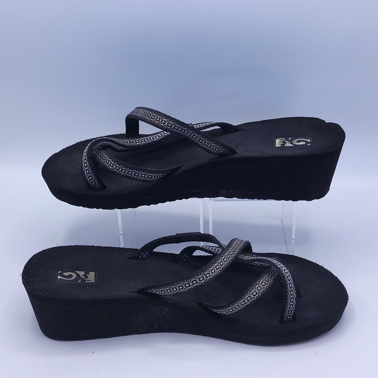 Marc Fisher Mush Slip On Platform Sandal Womans Size 9 1000099B Black Size US 9 / IT 39 - 5 Thumbnail