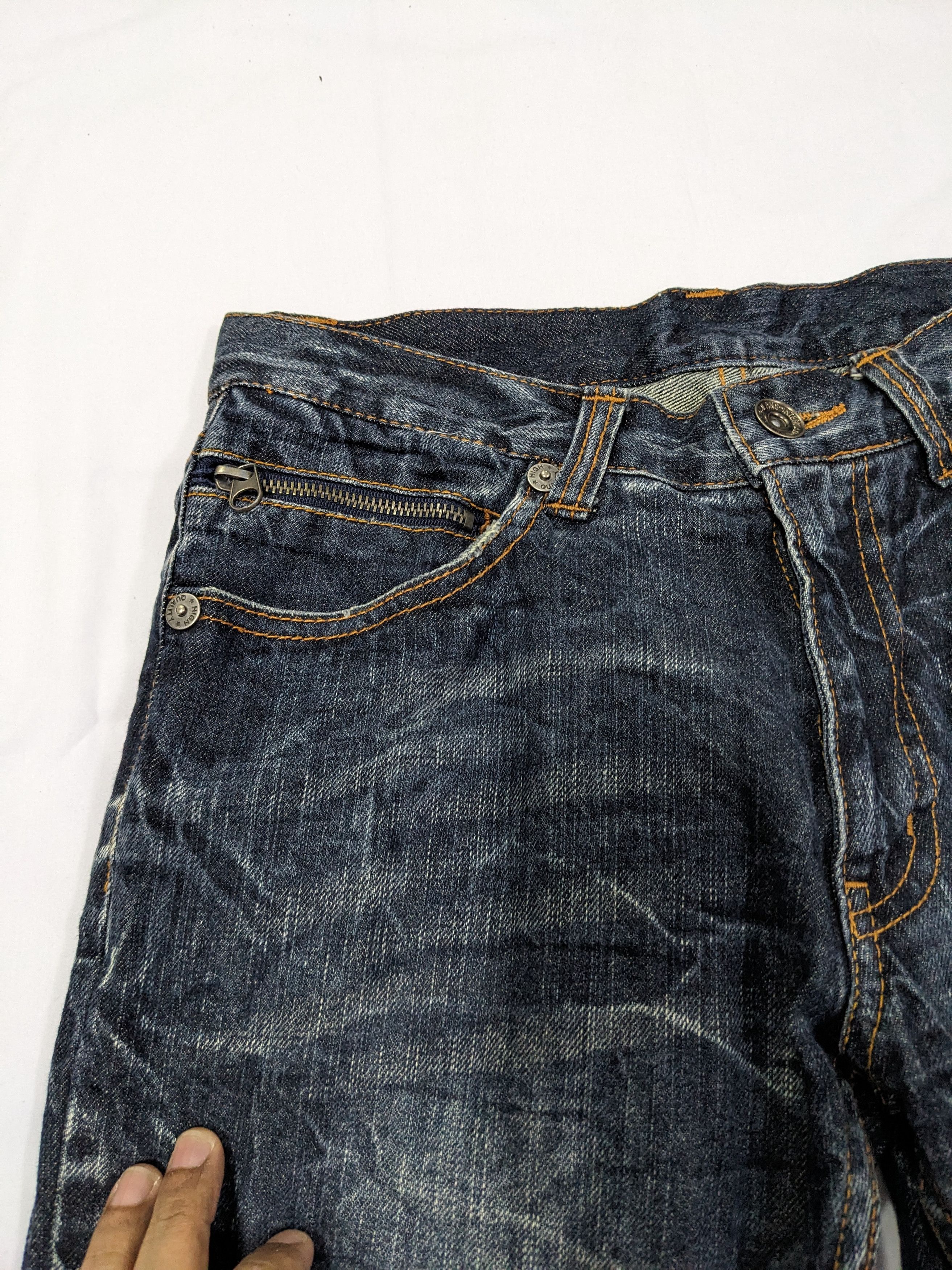 If Six Was Nine × Japanese Brand Unbrand Crazy Faded Pattern Washed Crease Denim Pants Size US 34 / EU 50 - 7 Thumbnail