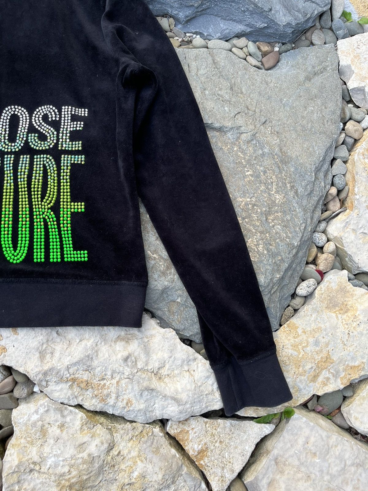 Juicy Couture × Vintage Vintage Juicy Couture y2k velvet choose couture zip hoodie Size XL / US 12-14 / IT 48-50 - 15 Thumbnail