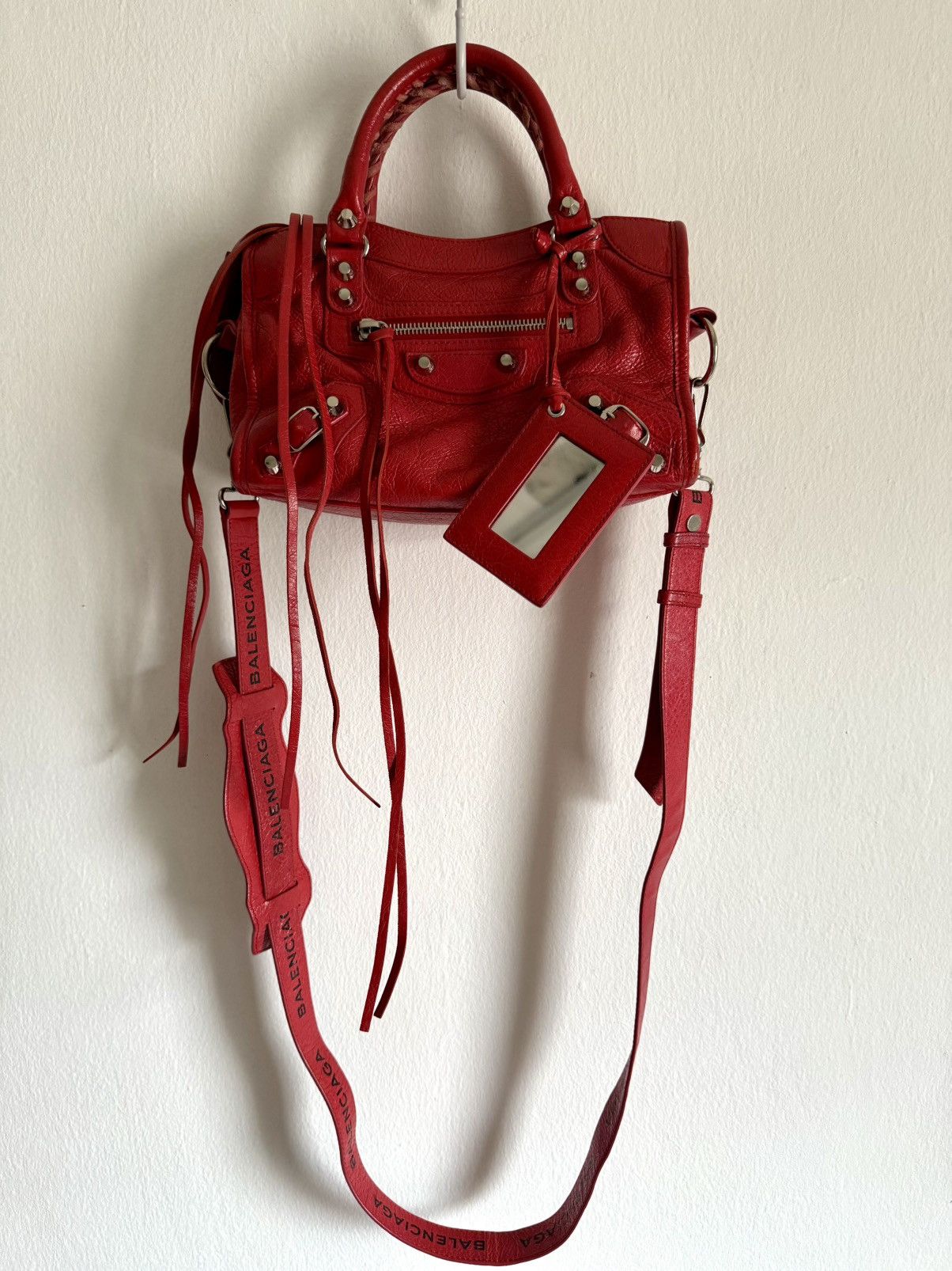 Balenciaga Balenciaga Classic Mini City Red lambskin Shoulder bag Size ONE SIZE - 3 Thumbnail