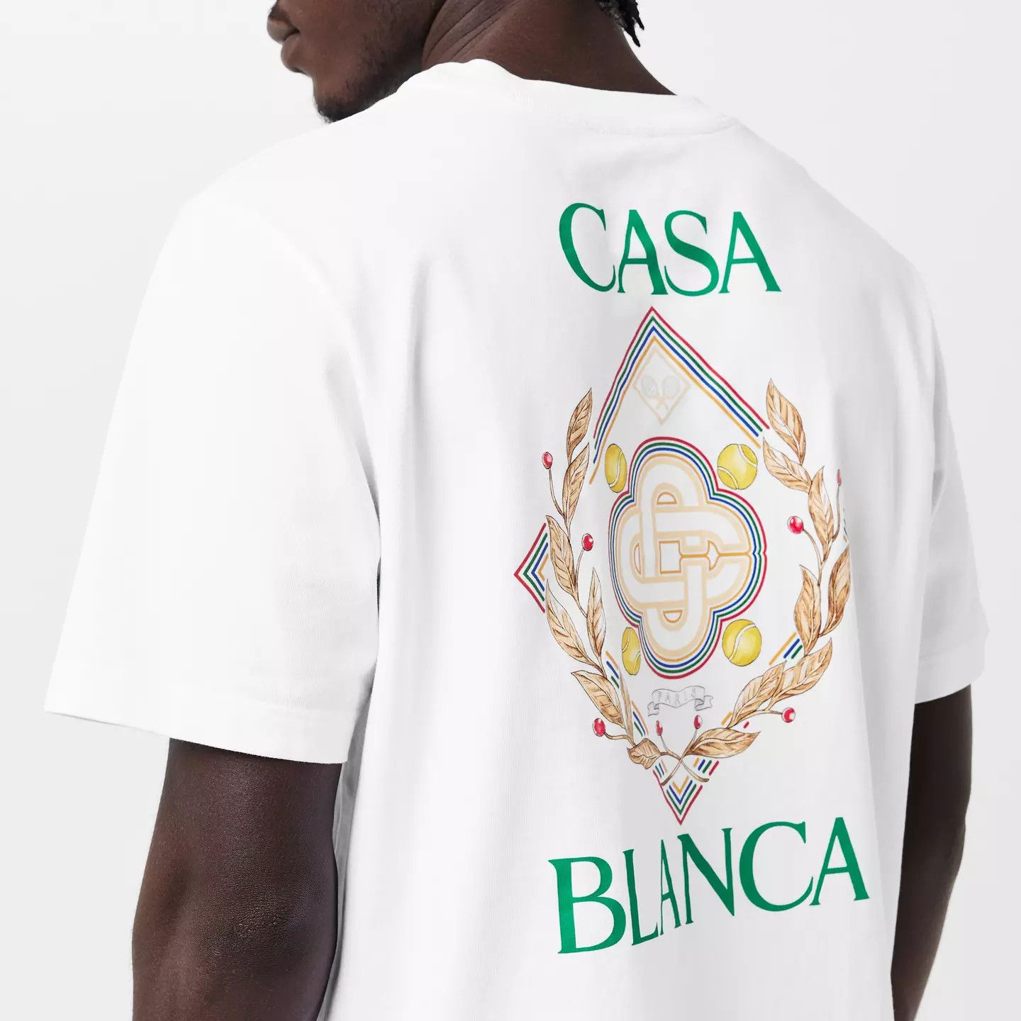 Casablanca o1g2r1mq0426 Championship Diamond T-Shirt in White Size US XL / EU 56 / 4 - 5 Thumbnail