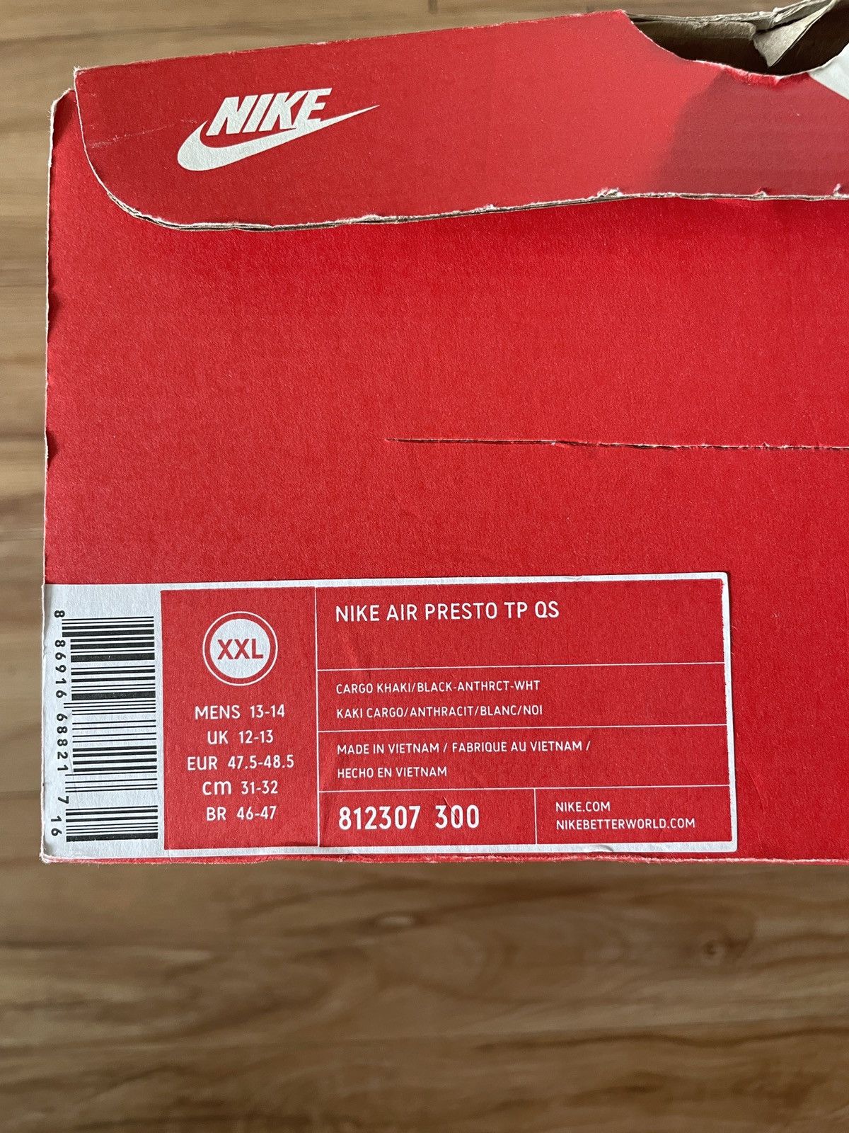 Nike Air Presto Tech Fleece 2015 cargo khaki XXL Size US 13 / EU 46 - 8 Thumbnail