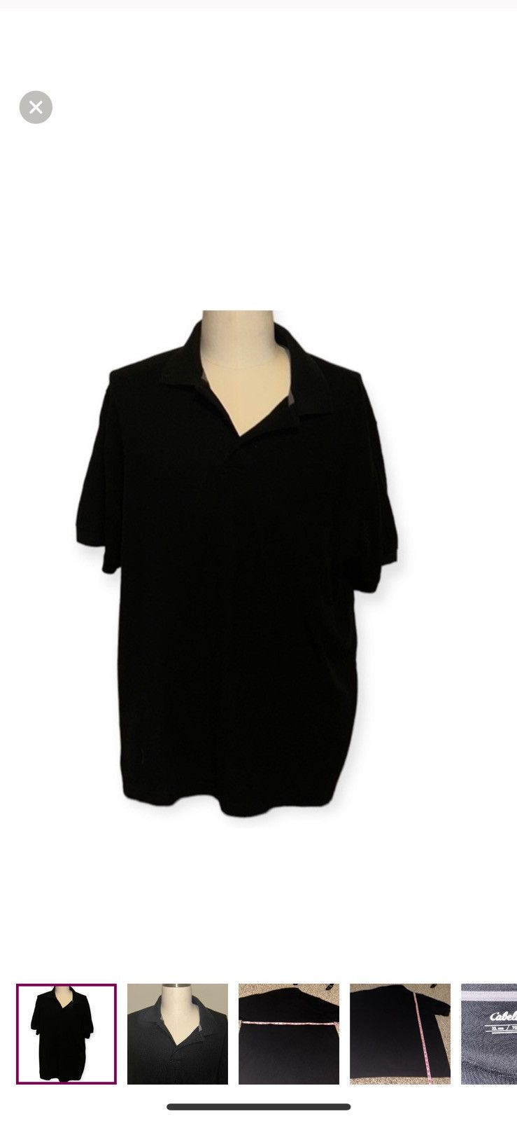 Cabelas Cabelas XL black polo shirt Size US XL / EU 56 / 4 - 1 Thumbnail