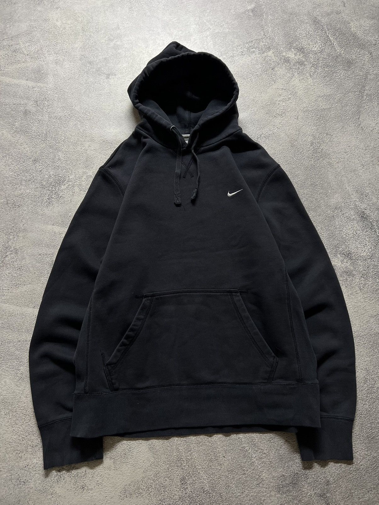 Nike × Vintage Vintage Y2k Nike 🖤 Mini Swoosh Hoodie 00’s Size US L / EU 52-54 / 3 - 2 Thumbnail