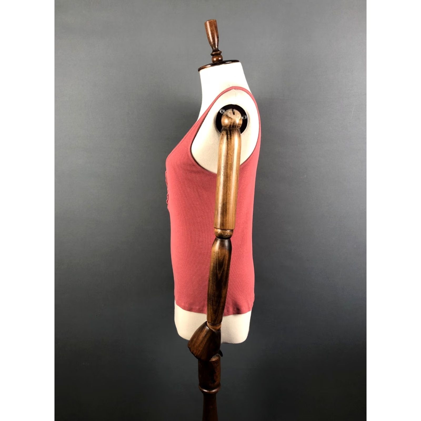 Vintage Sezane Tank Women's S Pink Cotton Lyocell Sleeveless Scoop Neck Casual Basic Vintage No Size S / US 4 / IT 40 - 2 Thumbnail