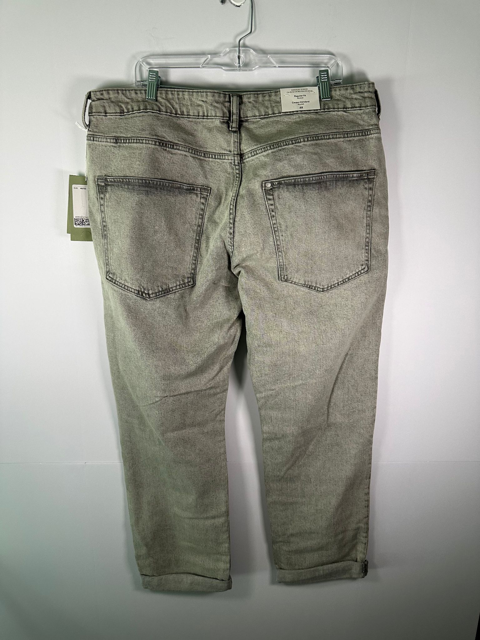 H&M H&M Jeans Mens 40 Regular Fit Stretch Light Gray Straight Size US 40 / EU 56 - 4 Thumbnail