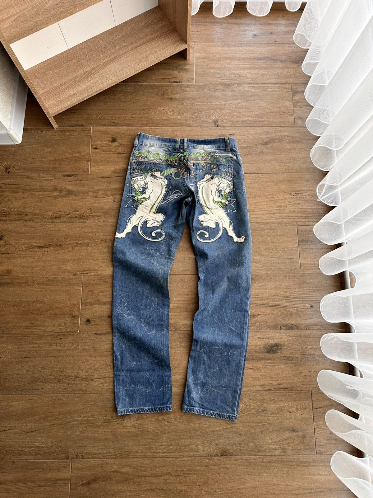 image of Vintage Ed Hardy By Christian Audigier Style Japanese Jeans in Navy, Men's (Size 30)