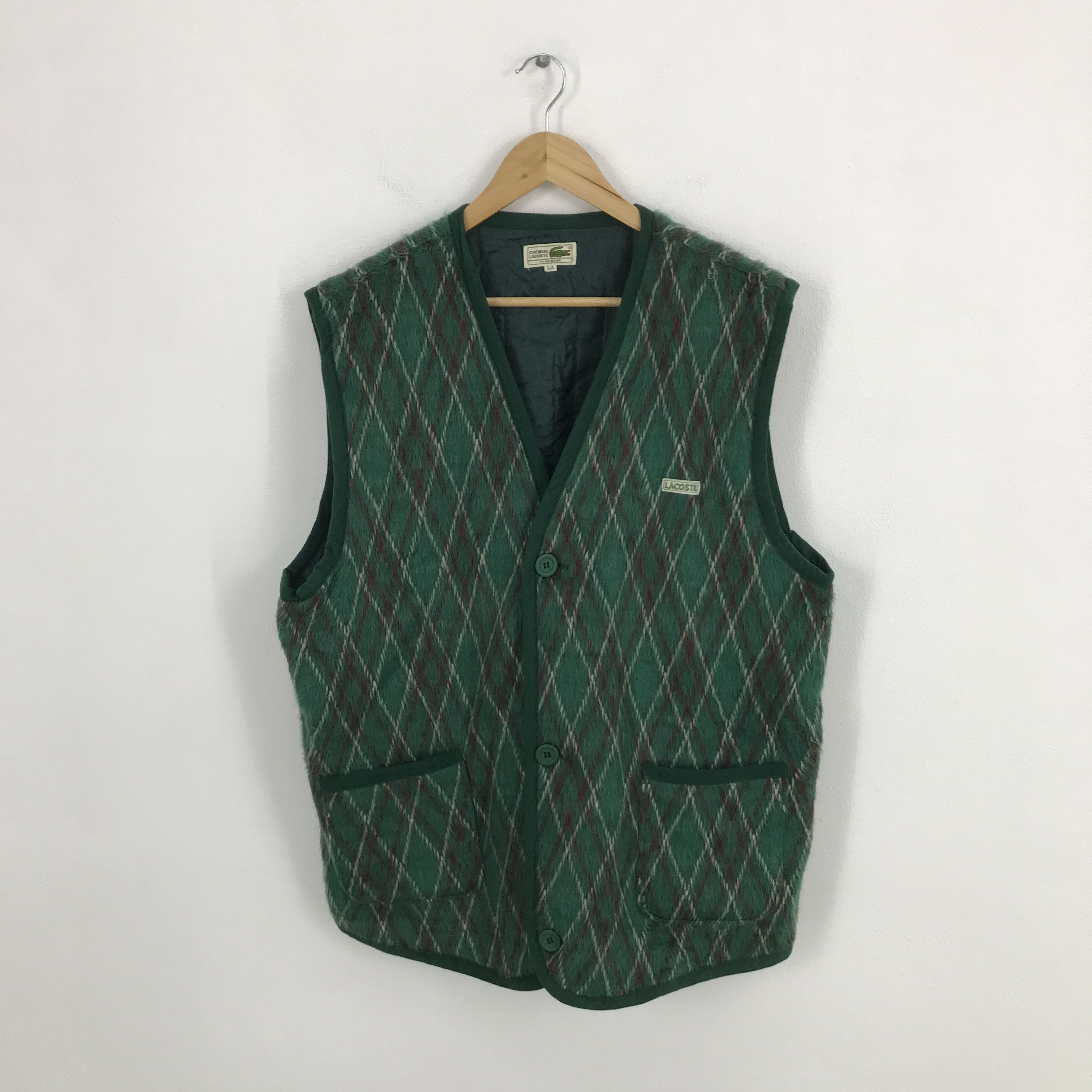 Lacoste × Vintage Vtg Lacoste button wool vests Size US L / EU 52-54 / 3 - 1 Thumbnail
