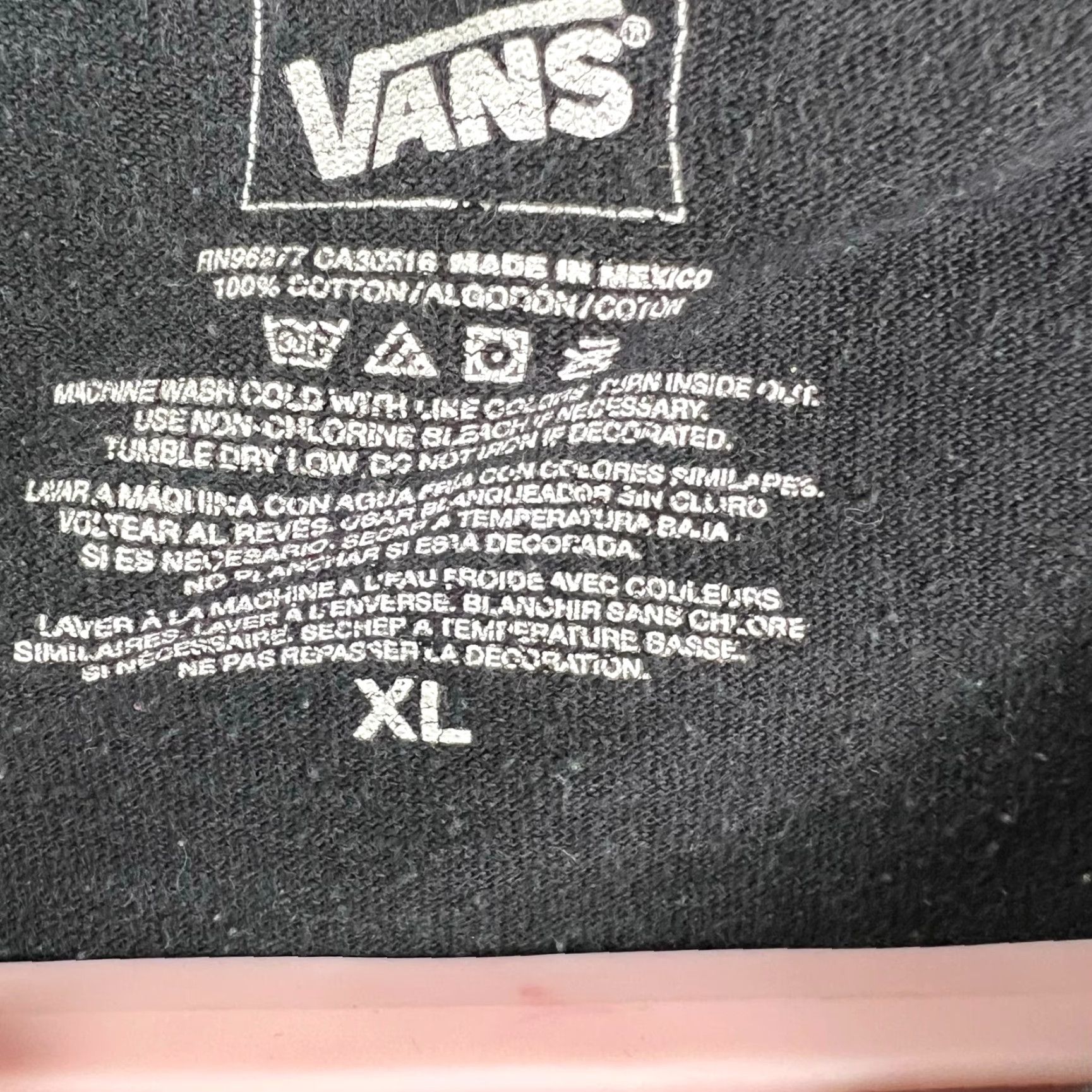 Vans Vans Skater T Shirt Mens XL Black Short Sleeve Size US XL / EU 56 / 4 - 4 Thumbnail