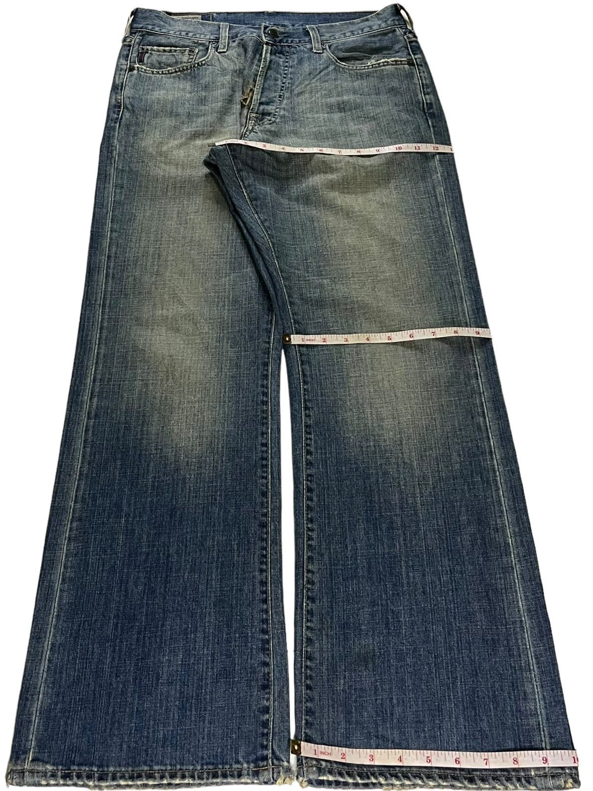 Abercrombie & Fitch Vintage Abercrombie Mud Wash Distressed Bootcut Jeans Size US 31 - 12 Thumbnail