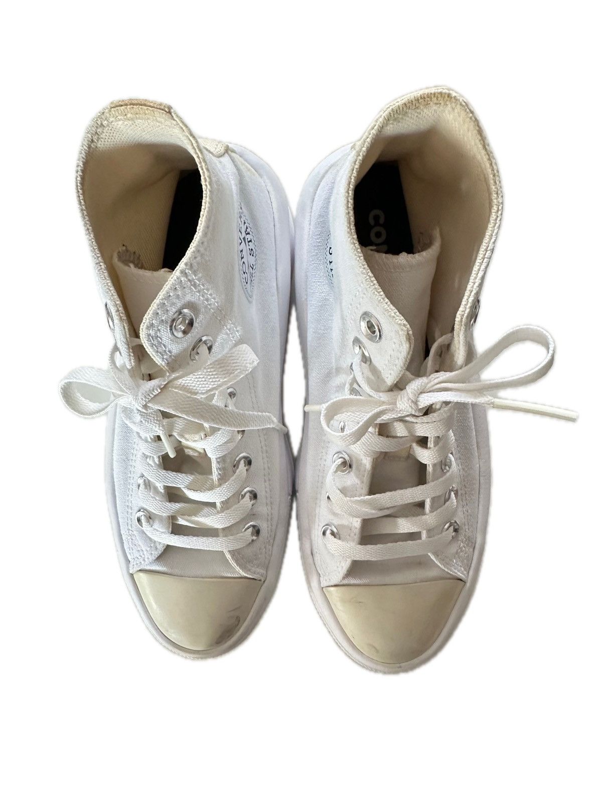Converse Converse Chuck Taylor All Star Hi Top Platform Shoe White 7 Size US 7 / IT 37 - 2 Thumbnail