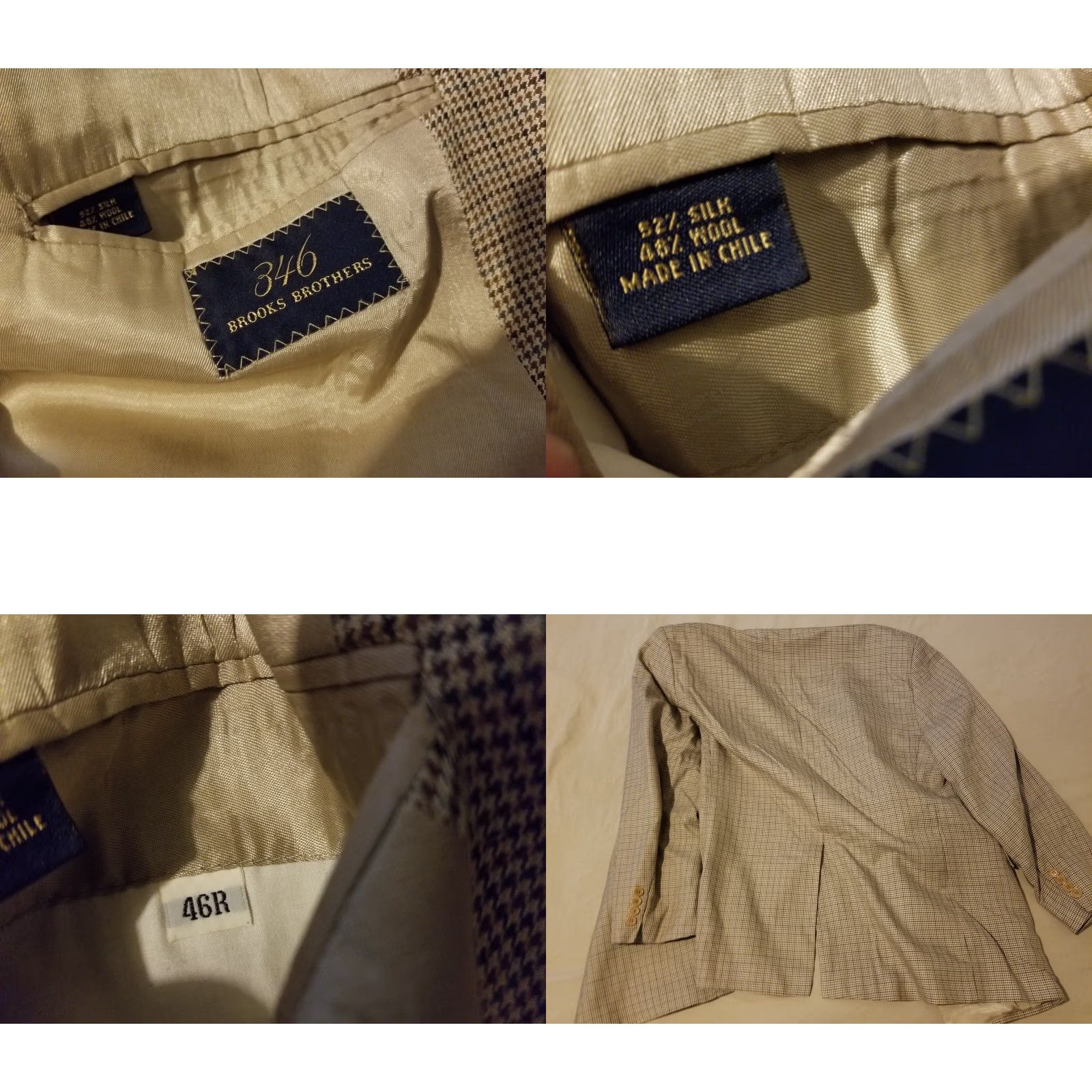 Brooks Brothers VINTAGE Brooks Brothers Blazer Shirt? 3-in-1 Jacket Wool Silk Khaki Beige 46R Mens Womens? Size 46R - 8 Thumbnail