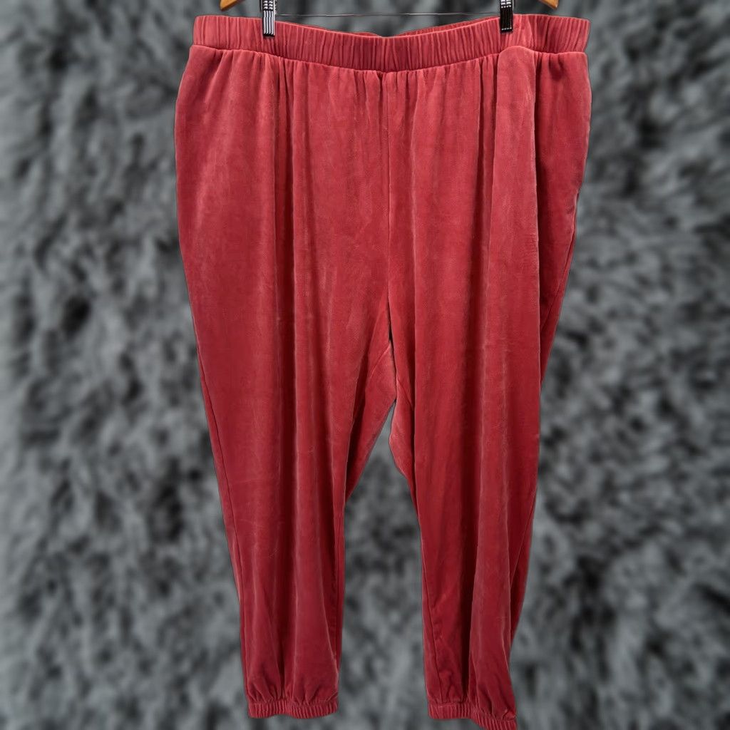 Old Navy Old Navy Women’s Velour Jogger Pants 3X Plus Pink Pull On Elastic Waist Size 40" / US 18 - 1 Thumbnail
