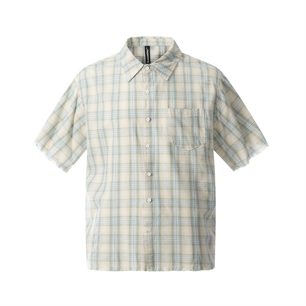 Japanese Brand × Vintage Men's loose street style casual lapel contrast plaid shirt Size US M / EU 48-50 / 2 - 1 Thumbnail
