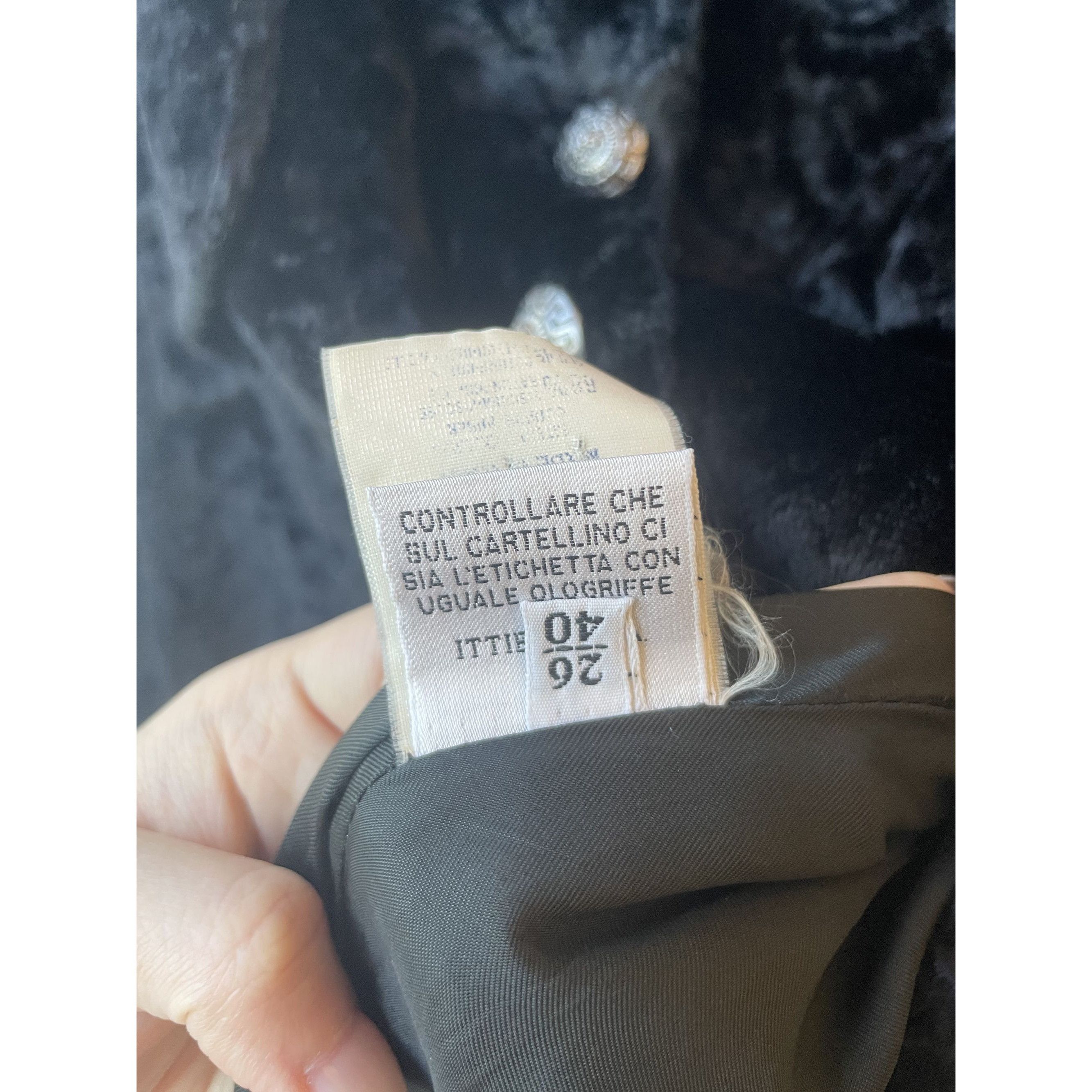 Versus Versus Black Faux Fur Coat With Silver Accents - Womens M Size S / US 4 / IT 40 - 8 Thumbnail