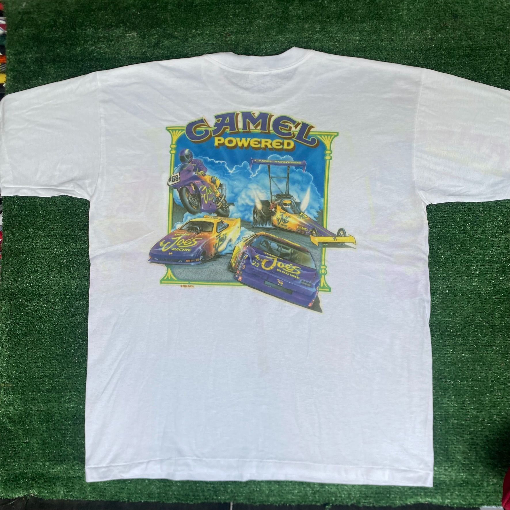 Camel Vintage 90s Camel Racing Shirt Single Stitch Cigarette Tee Size US XL / EU 56 / 4 - 1 Thumbnail