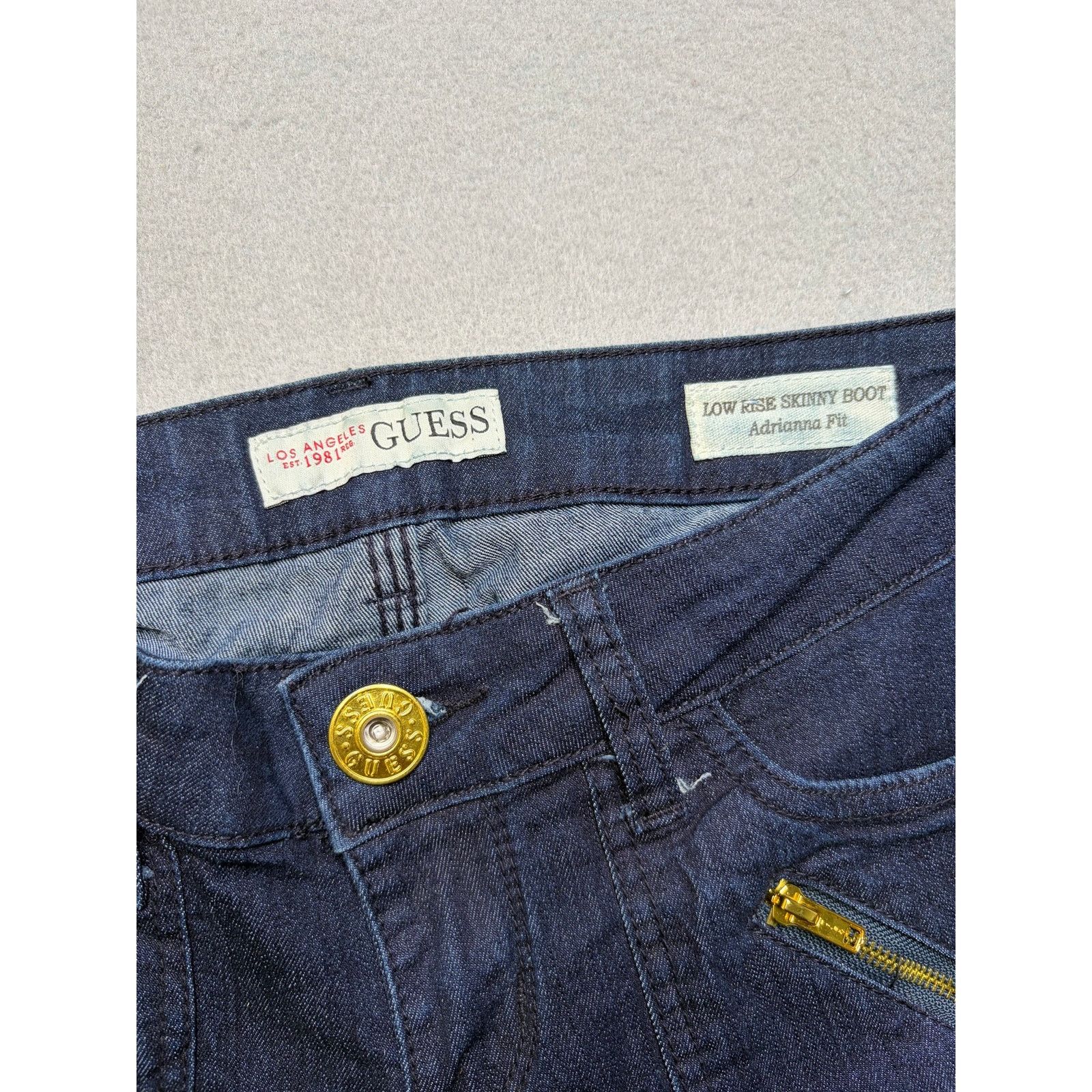 Guess Guess Adrianna Fit Low Rise Skinny Boot Jeans Women’s Dark Size 28" / US 6 / IT 42 - 4 Thumbnail