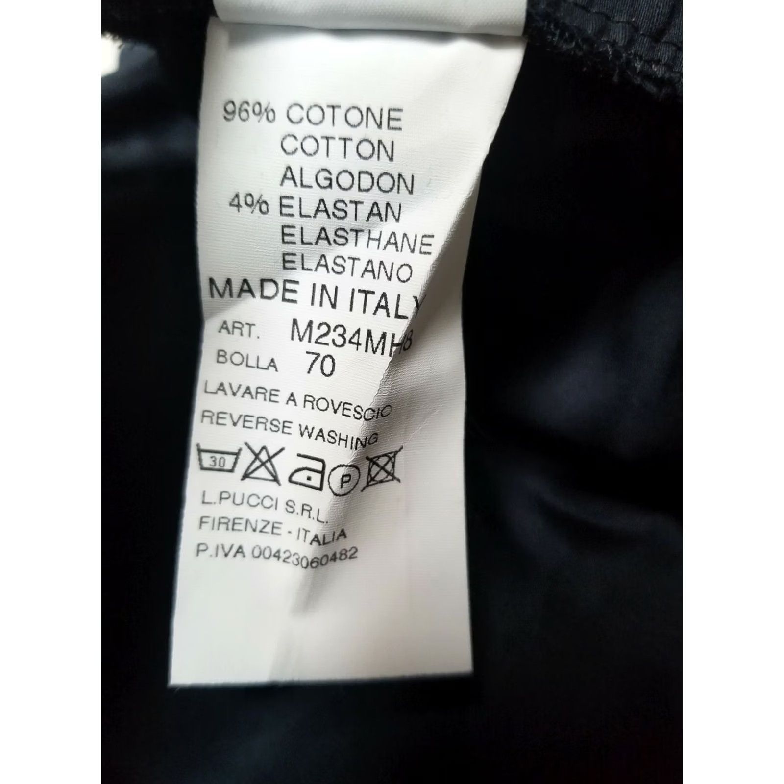 Vintage Via Masini 80 Firenze Womens Mid-Rise Straight Pants Stretch Waistband Black 46 Size 32" / US 10 / IT 46 - 5 Thumbnail