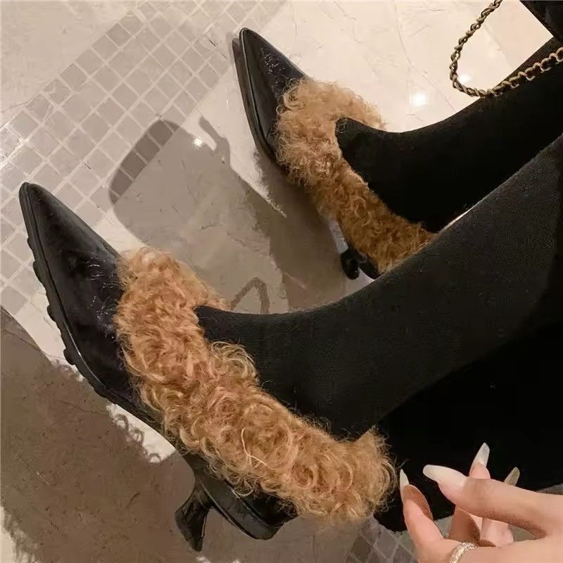 Other Design Warm Winter Charm Women’s Shoes High Heels Size US 8.5 / IT 38.5 - 2 Thumbnail